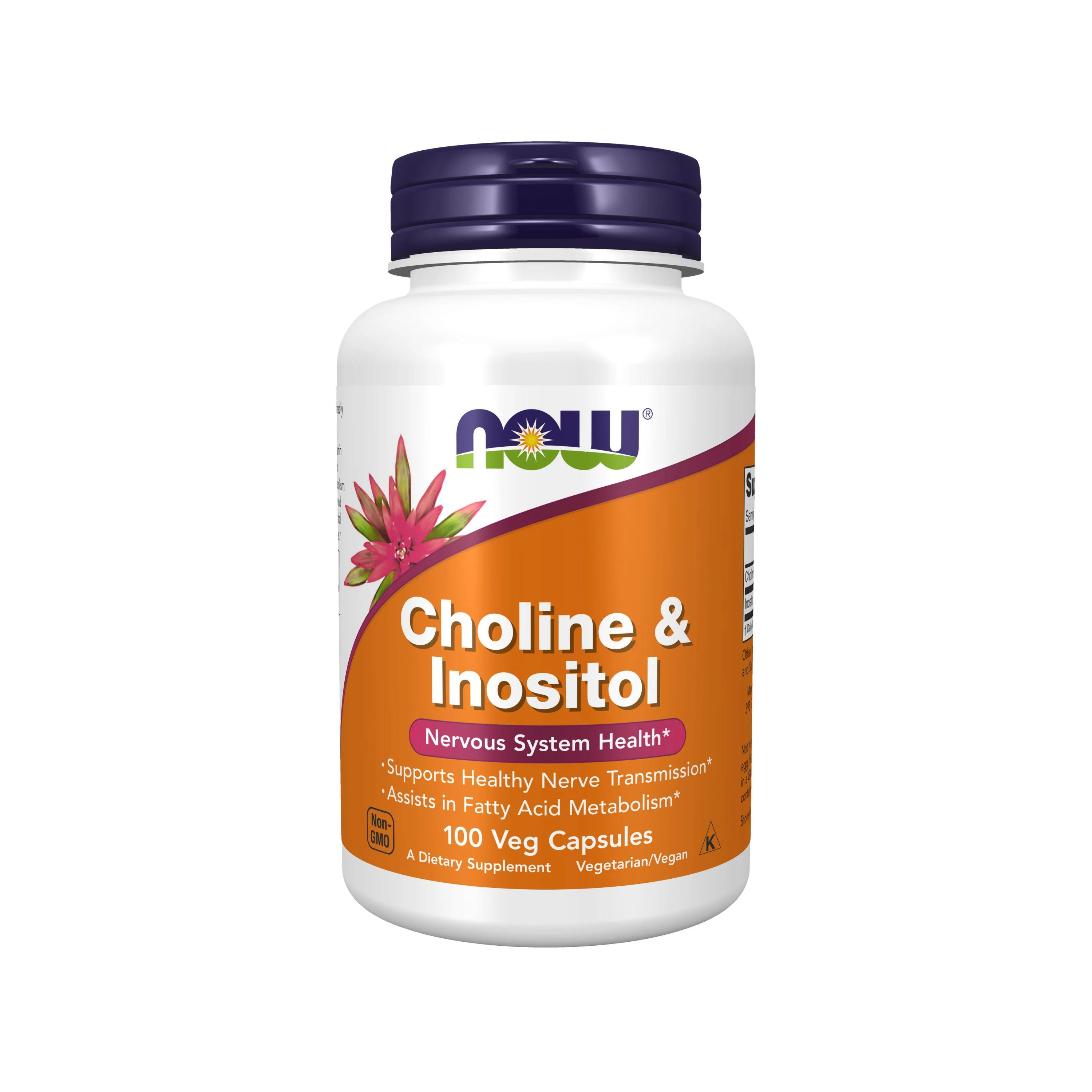 Relaxed NOW Foods Choline Inositol – For Nervous System Health Organic