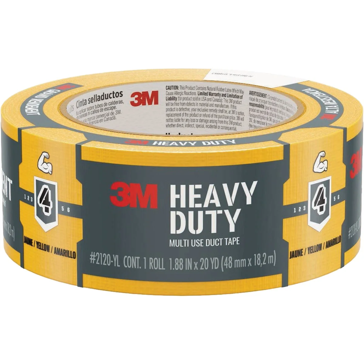 Easy-to-Use 3M 1.88 In. x 20 Yd. Yellow Heavy Duty Duct Tape Selected