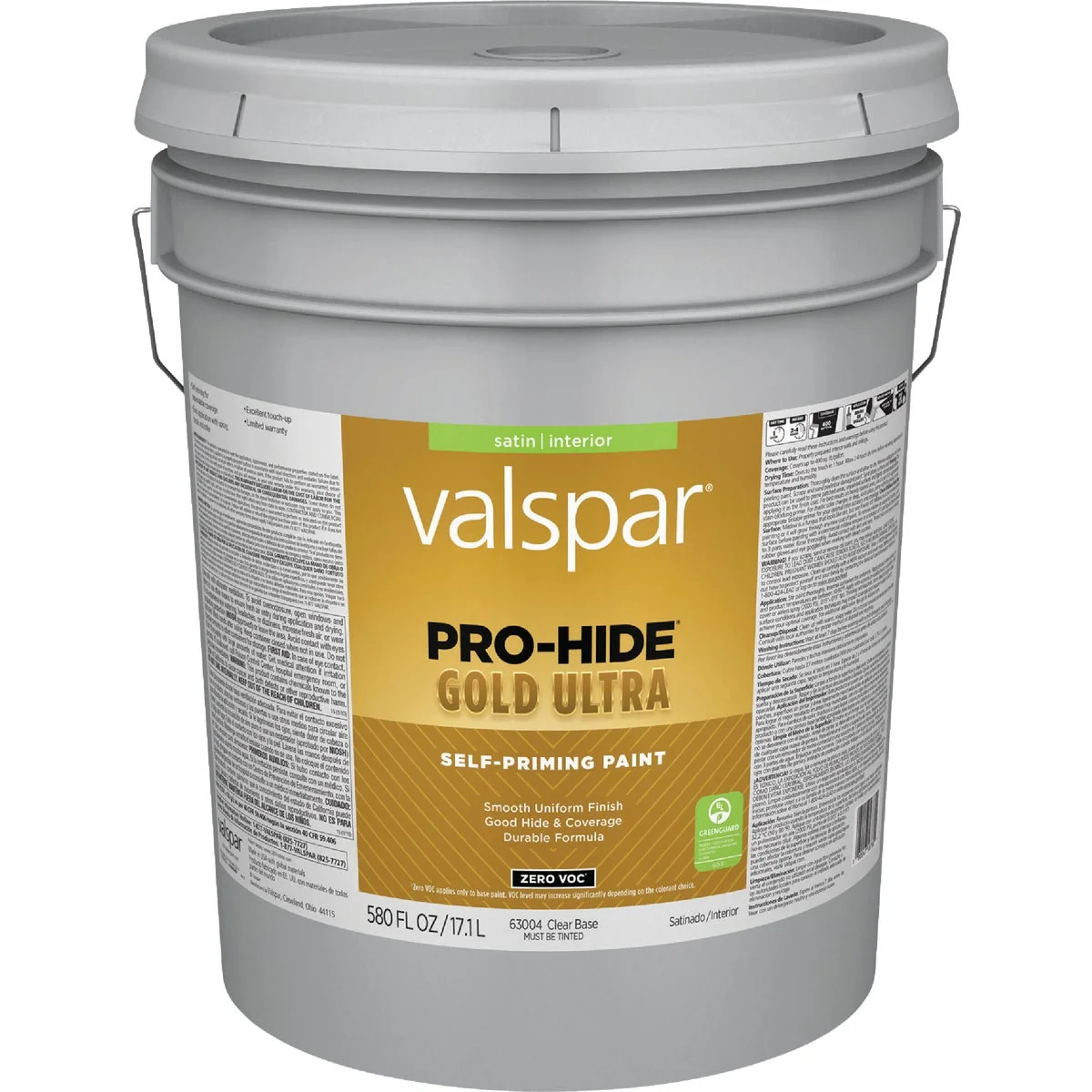 Minimalist Valspar Pro Hide Gold Ultra Zero VOC Satin Interior Paint Clear Base 5 Gal. Stylish