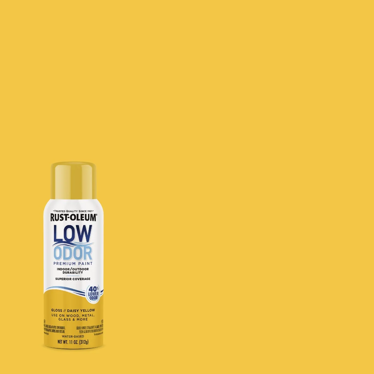 Exceptional Rust-Oleum Low Odor Water-Based 11 Oz. Gloss Spray Paint Daisy Yellow Elegant