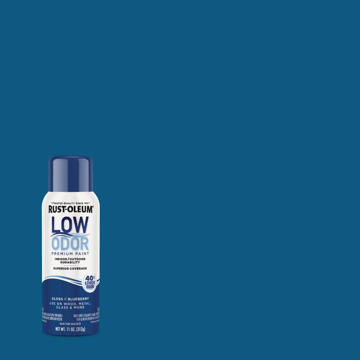 Innovative Rust-Oleum Low Odor Water-Based 11 Oz. Gloss Spray Paint Blueberry Expertly Made