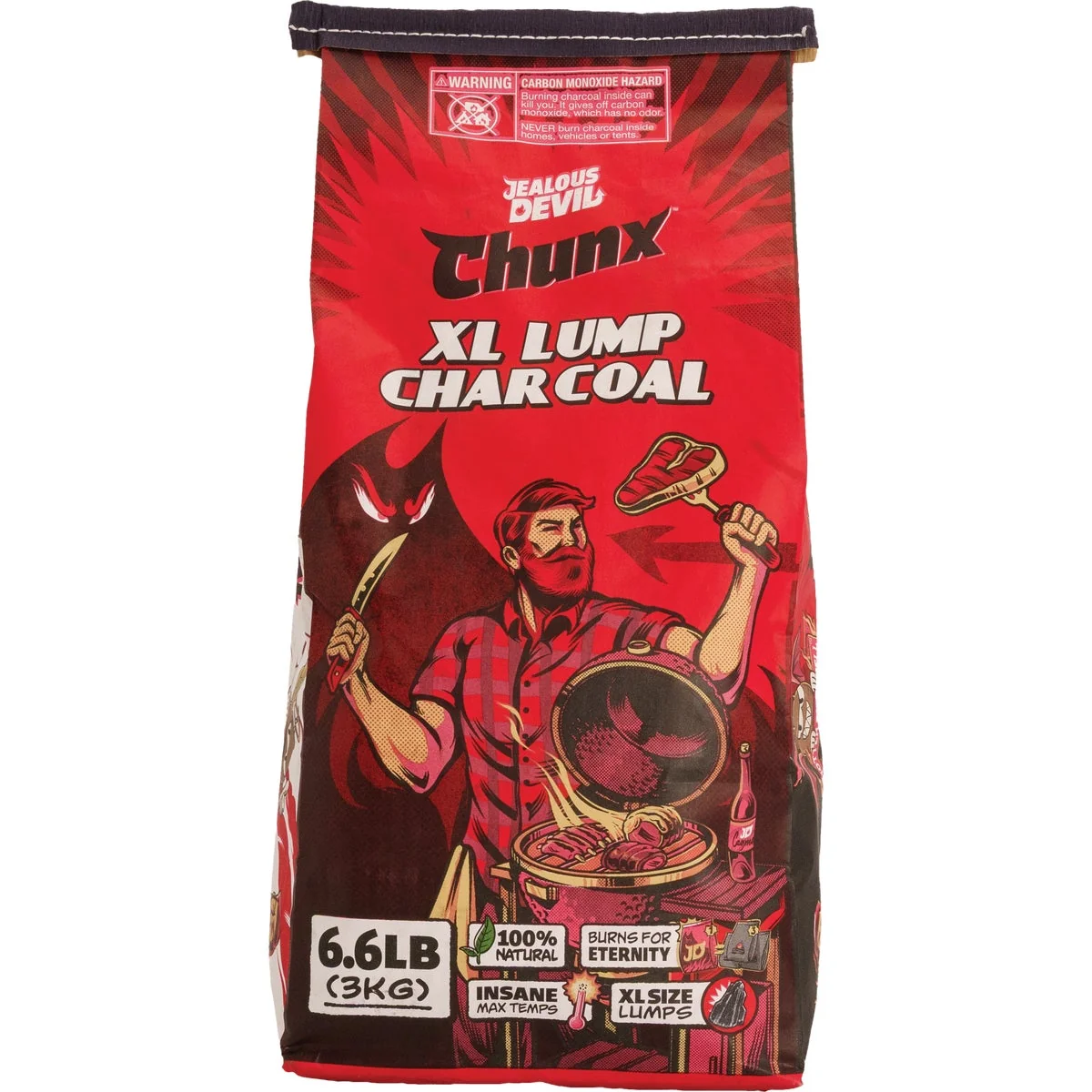 Detailed Jealous Devil Chunx 6.6 Lb. XL Hardwood Lump Charcoal Practical