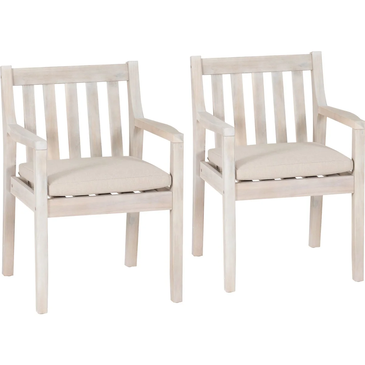 Safe Linon Svana Natural Acacia Wood Dining Arm Chair Set 2-Piece Exceptional