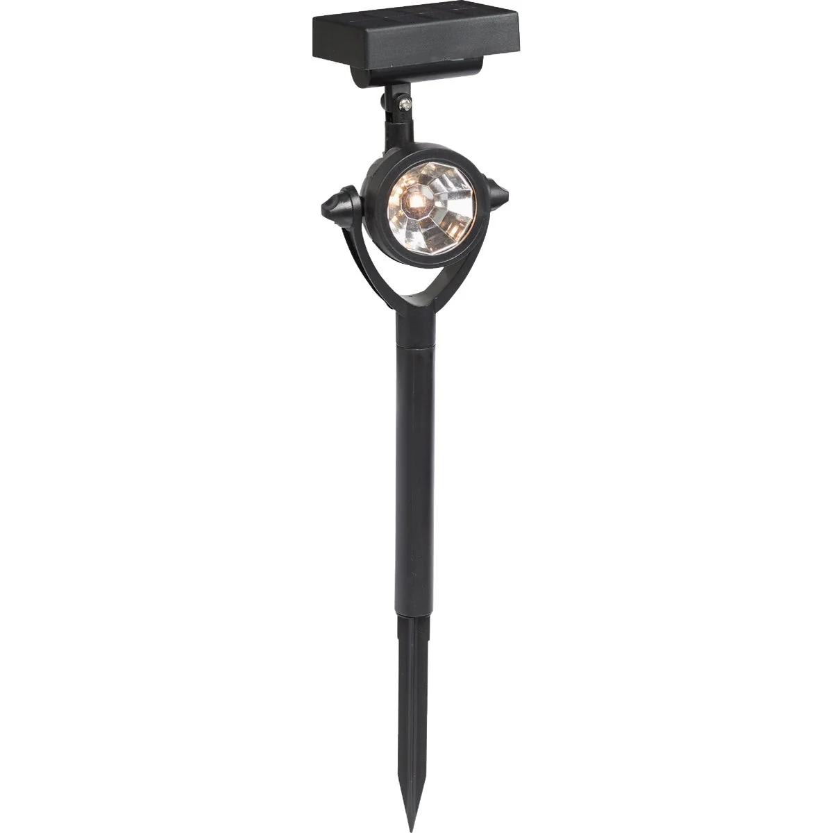 Comfortable Black 10 Lm. Solar Stake Light with Adjustable Solar Panel Professional