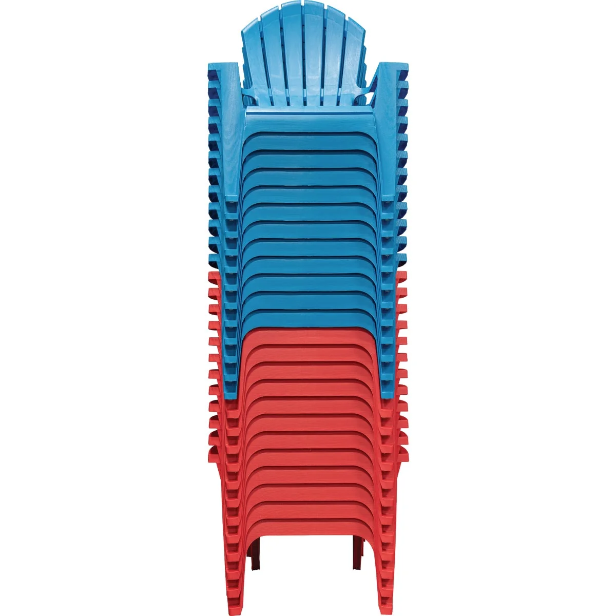 Advanced Adams Comfort Cherry Red Pool Blue Adirondack Chair Display 24-Piece Environmentally Friendly