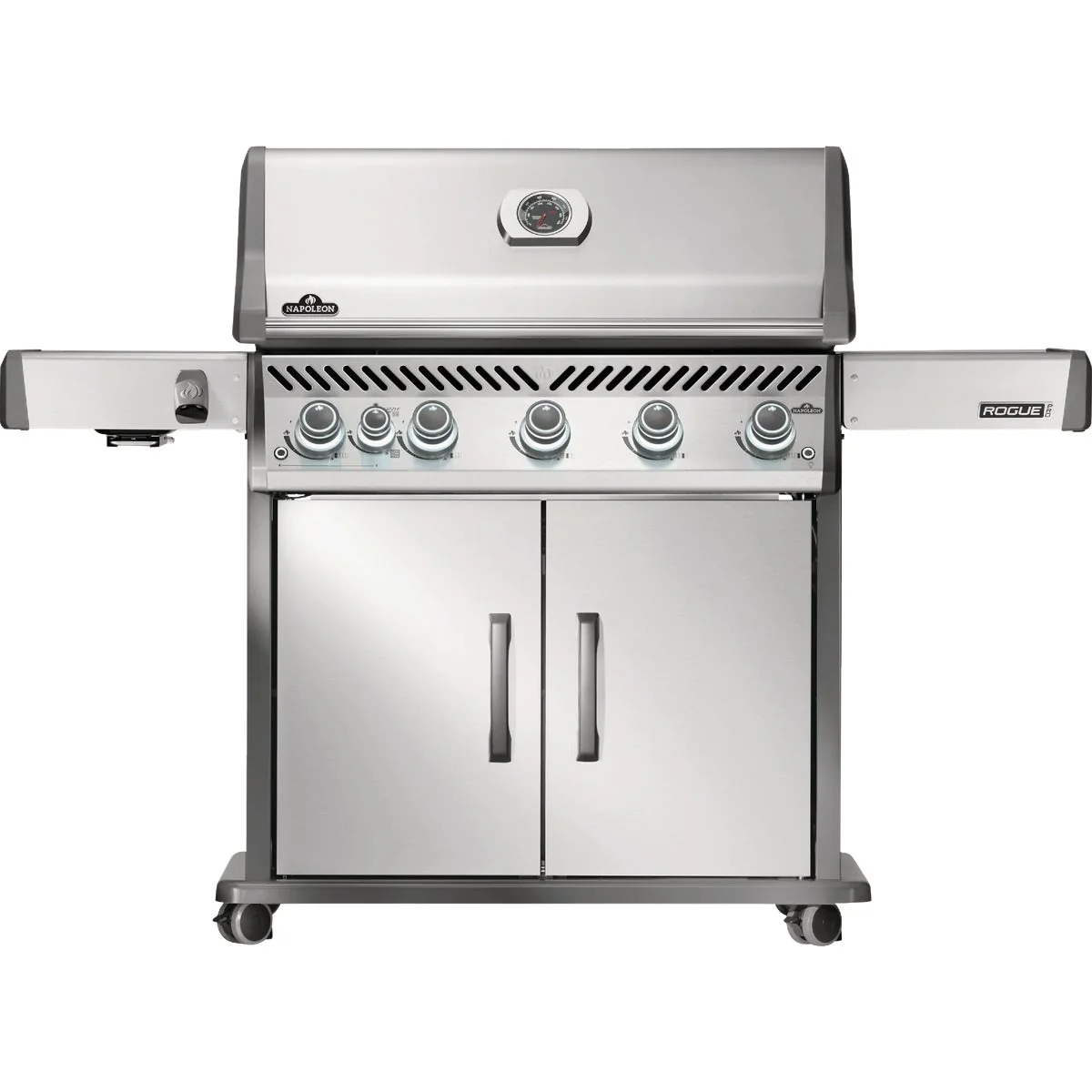 Elegant Napoleon Rogue PRO 625 Natural Gas Grill with Infrared Side Burner Stainless Steel Green
