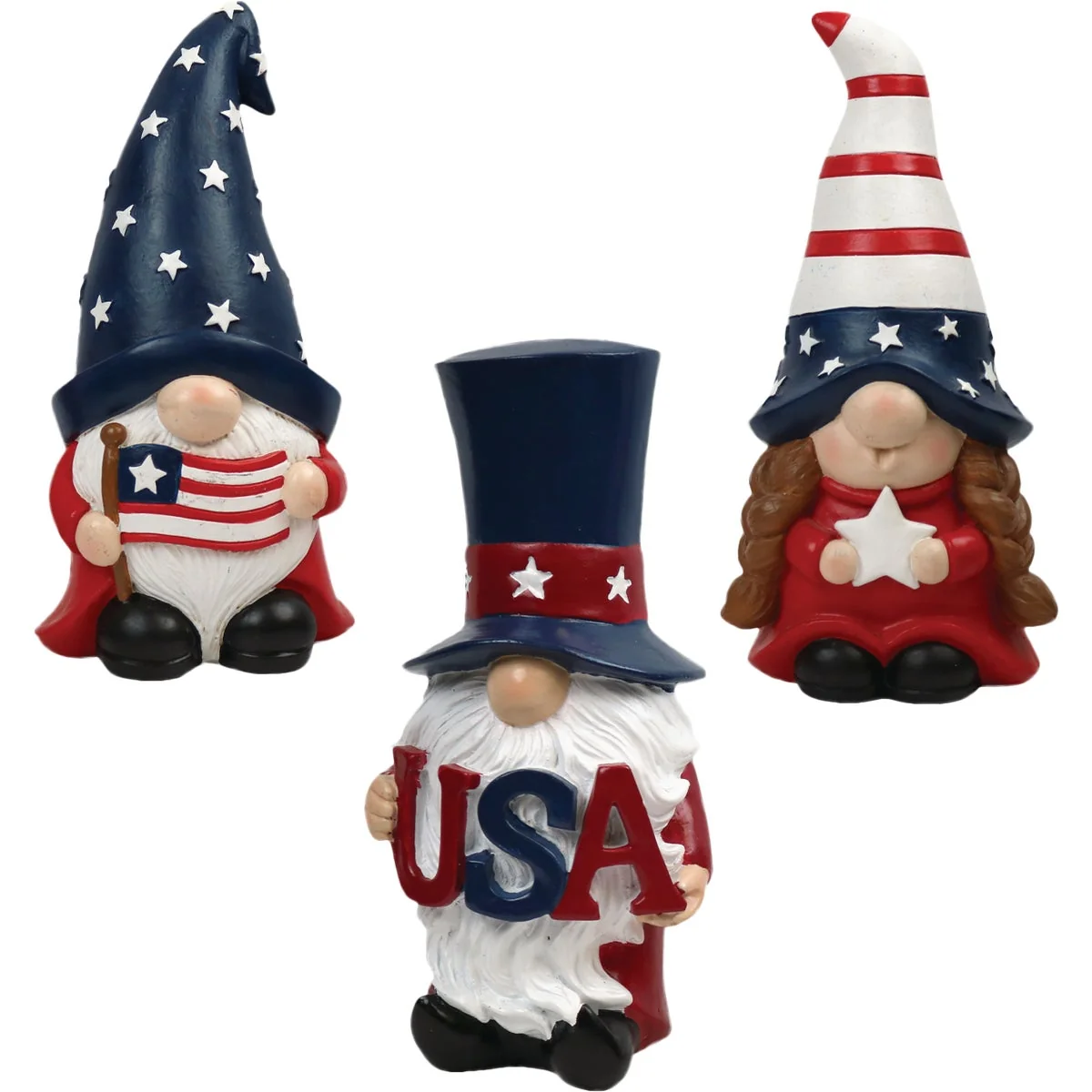 Recyclable Regal Art Gift Americana Gnome Decor Set 3-Piece Top-Quality