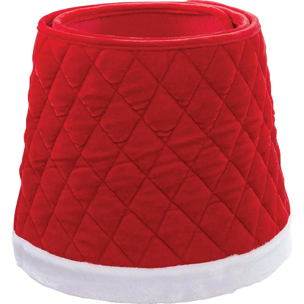 Long-Lasting Kurt Adler 28 In. Quilted Red Velvet Tree Collar Natural