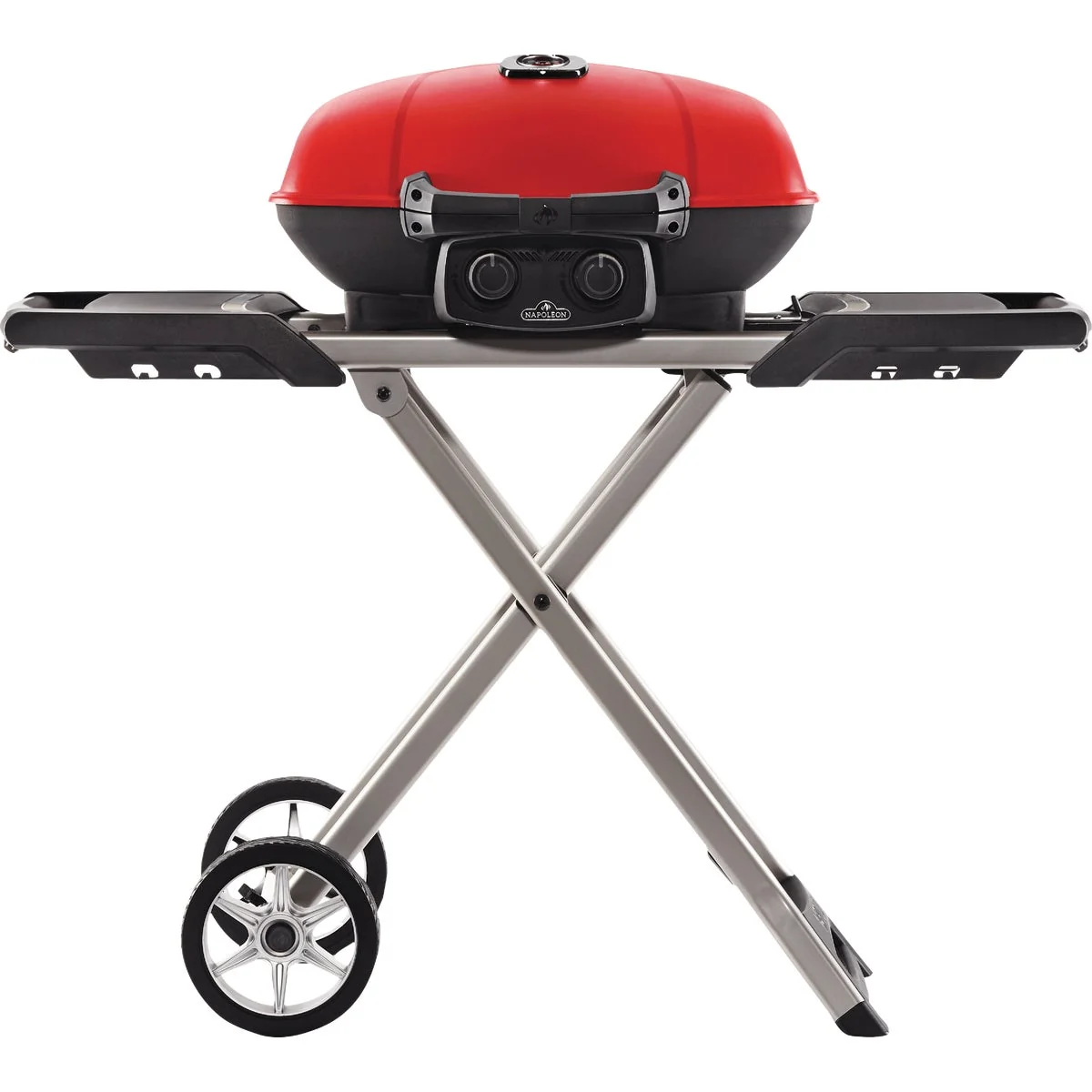 Premium Material Napoleon TravelQ 285X Portable Propane Gas Grill Griddle with Scissor Cart Red Functional