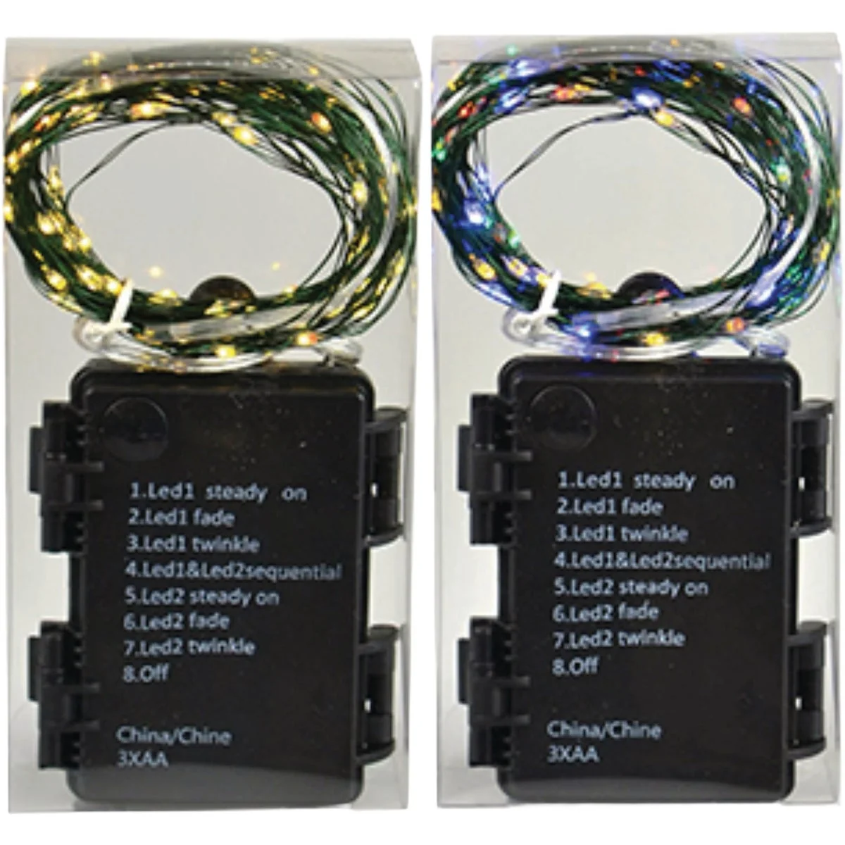 Environmentally Friendly Holiday Bright Lights 100-Bulb Warm White Multi Micro LED Battery Operated Light Set with Green Wire Top-Quality