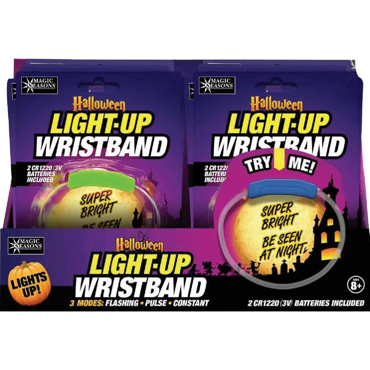 Consistent Seasons Halloween Light Up Wristband Display Crafted
