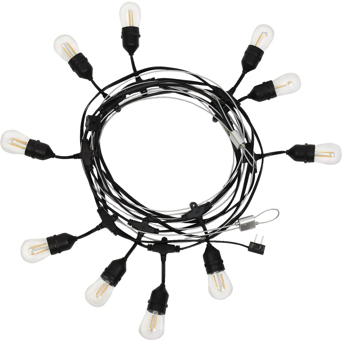 Outstanding Holiday Bright Lights Belle Luci 10-Bulb S14 Warm White Double Filament LED Patio Lights High-Quality