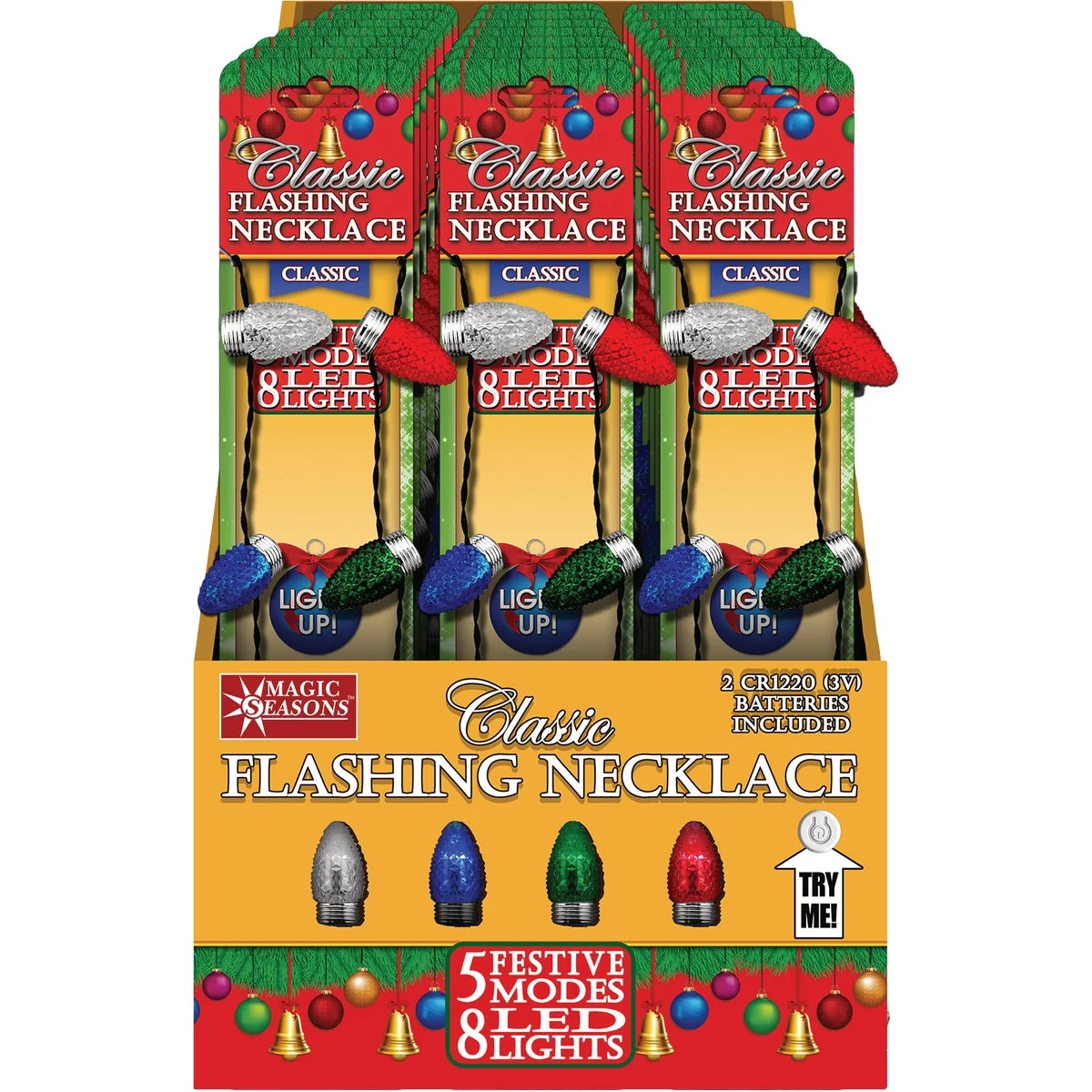 Exclusive Seasons Classic Bulb Necklace Counter Display Relaxed