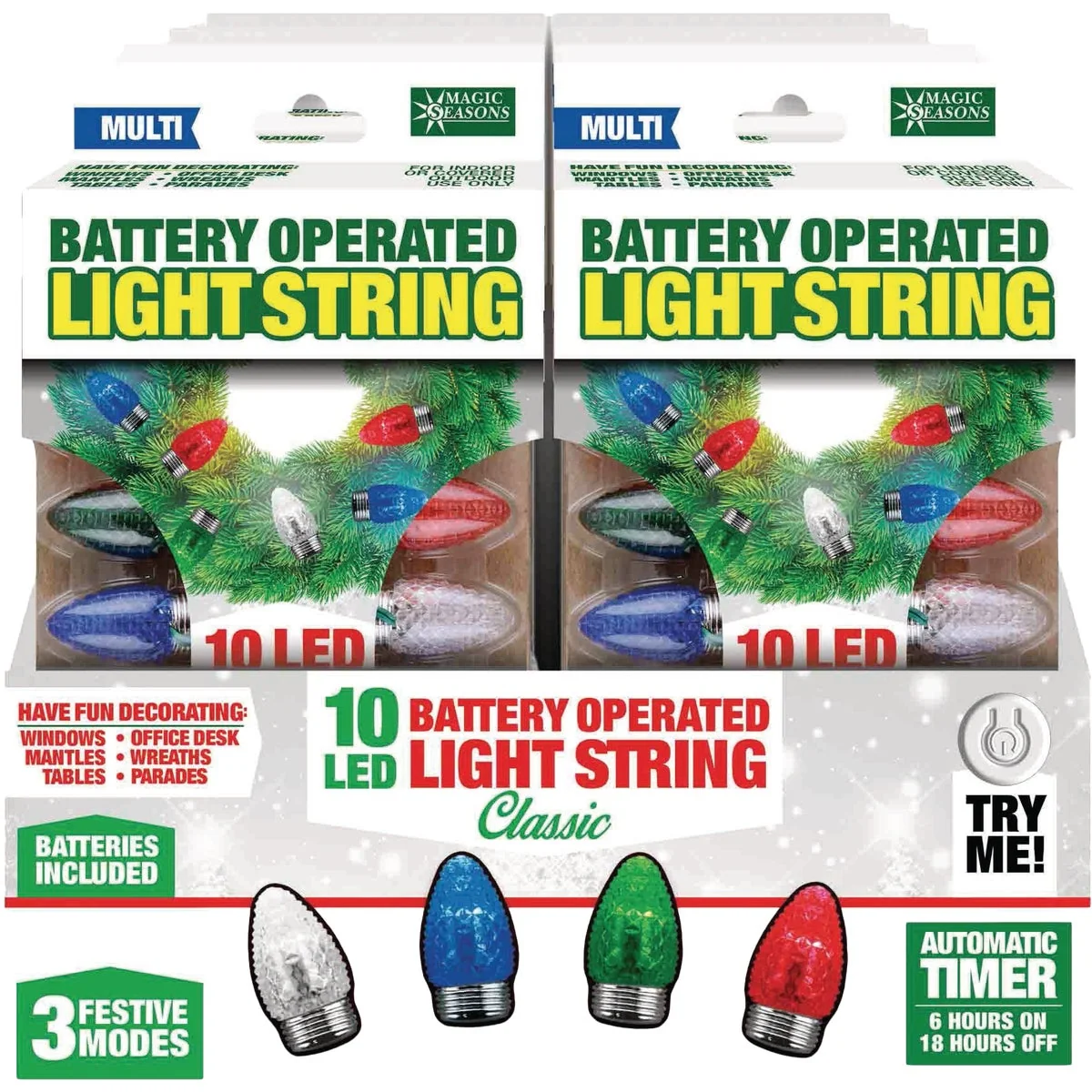 Innovative Seasons Multi-Colored Classic Bulb Light String User-Friendly
