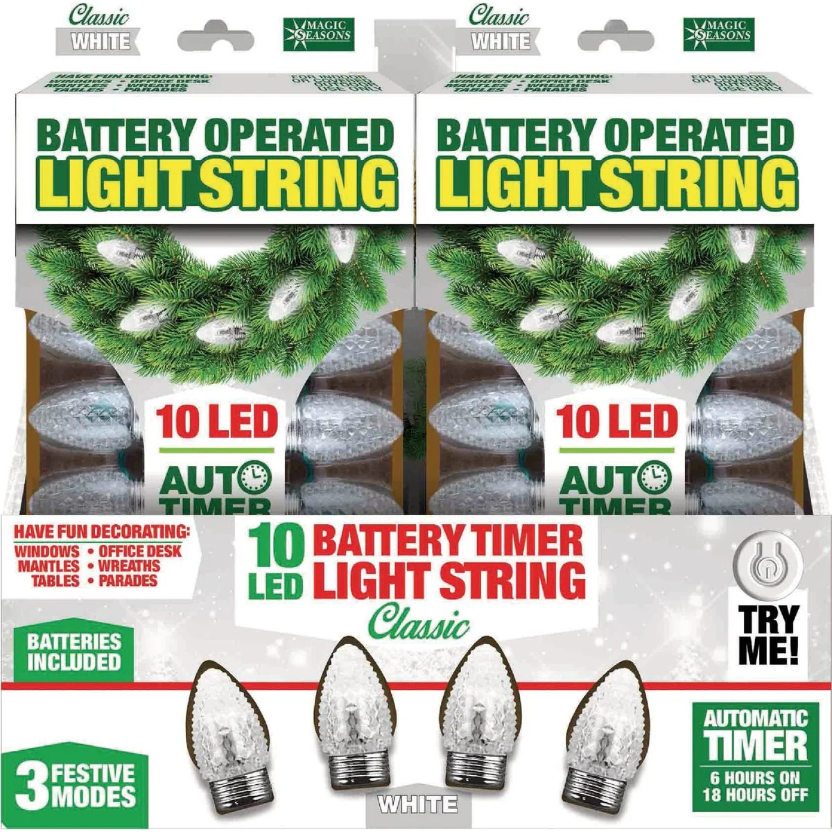 User-Friendly Seasons White Classic Bulb Light String High-End