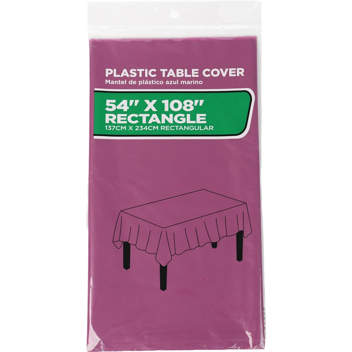 Efficient 54 In. x 108 In. Burgundy Rectangular Plastic Table Cover Flexible