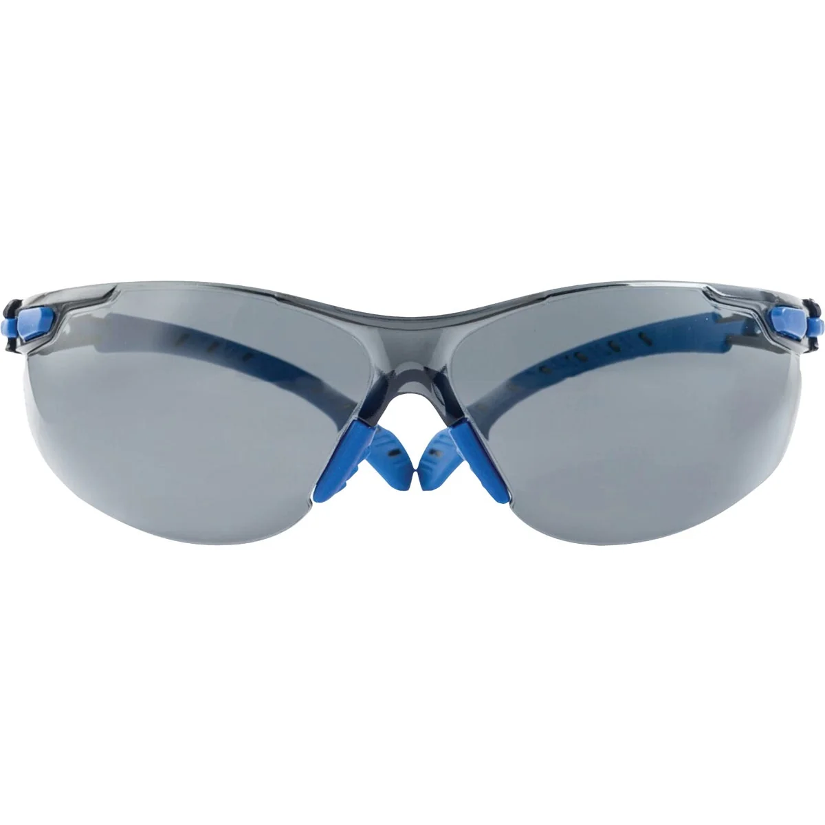 World-Class 3M Black Blue Frame Safety Glasses with Anti-Fog Scotchgard Protector Gray Lenses