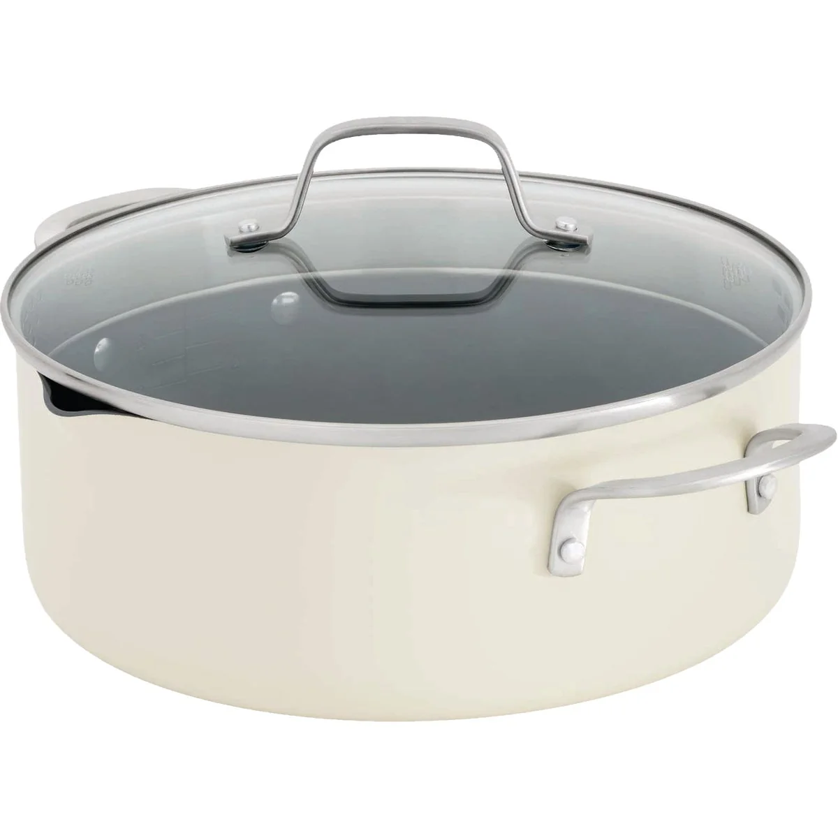 Traditional Calphalon 5 Qt. Ceramic Nonstick Dutch Oven with Lid Flour Functional