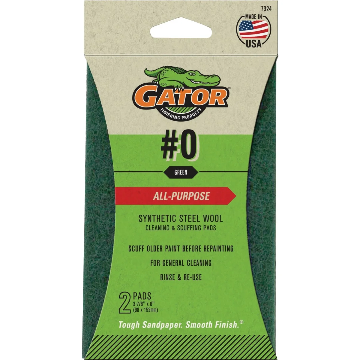 Practical Gator 3-7 8 In. x 6 In. Cleaning Stripping Synthetic Steel Wool 2-Pack Healthy