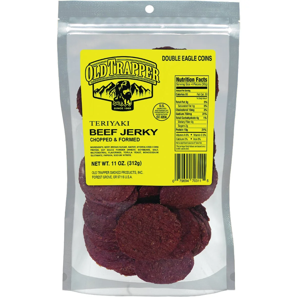 Dependable Old Trapper 11 Oz. Teriyaki Beef Jerky Convenient