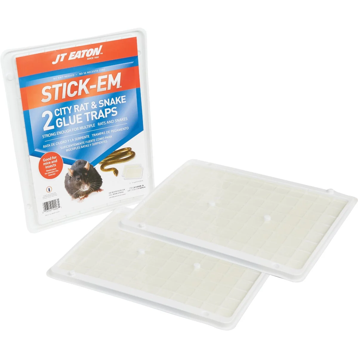 Fast JT Eaton Stick-Em City Rat Snake Glue Trap 2-Pack Artisan