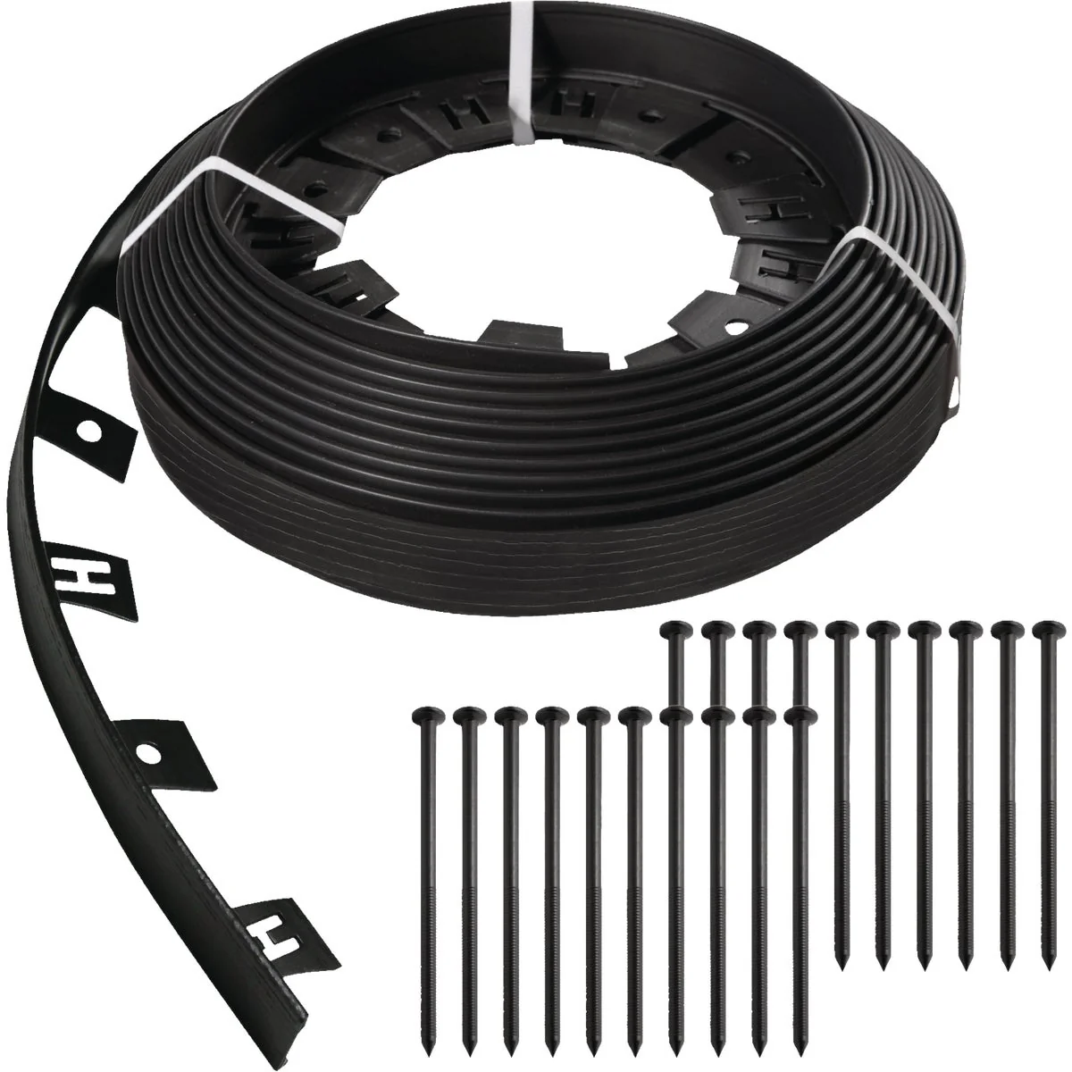 Exceptional Master Mark Dig- 1.5 In. H. x 50 Ft. L. Black Recycled Plastic Landscape Edging Top-Quality