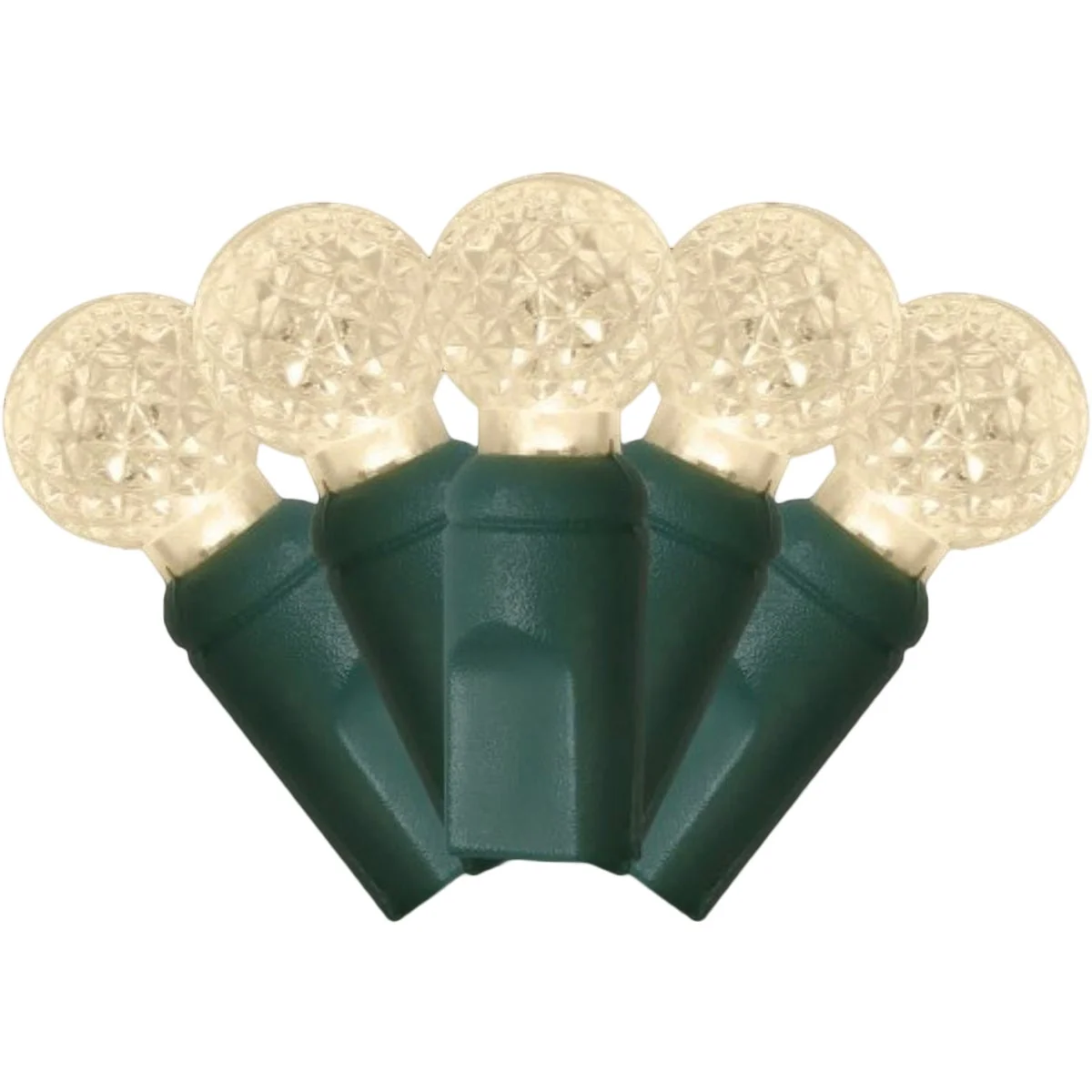 Dependable Holiday Bright Lights Vibrant Warm White 100-Bulb G12 PS Faceted String Light Set Soft