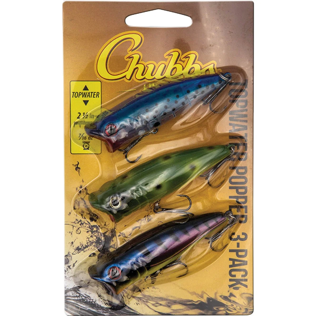 Elite Chubbs Topwater Popper Pro Pack 3-Piece Official