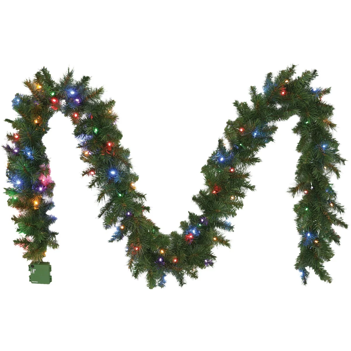Carefully Designed Holiday Wonderland 9 Ft. 220-Tip Prelit Multi-Color LED PVC Garland Eco-Friendly