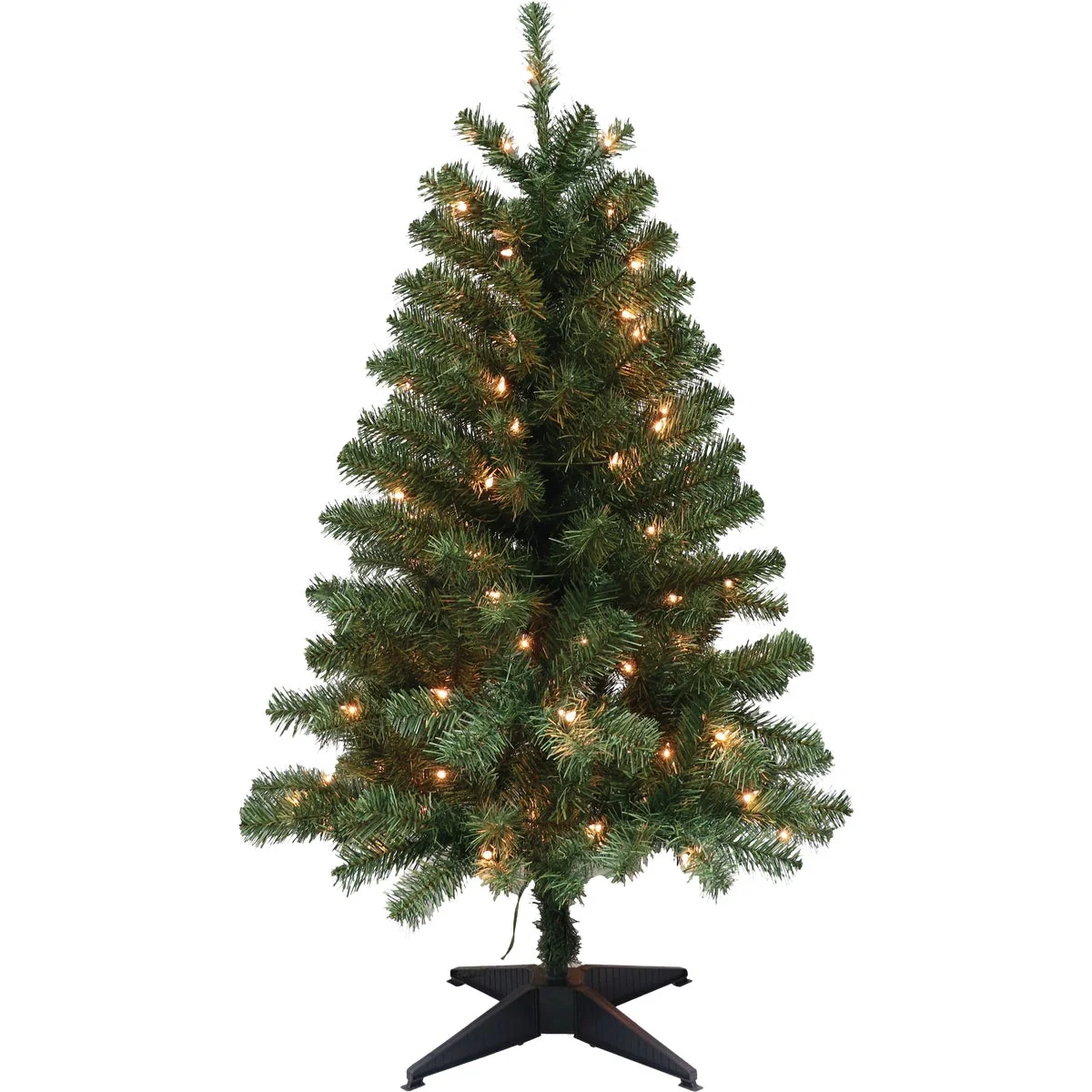 Clean Puleo 4 Ft. 100-Bulb Clear Incandescent Prelit Christmas Tree Superior