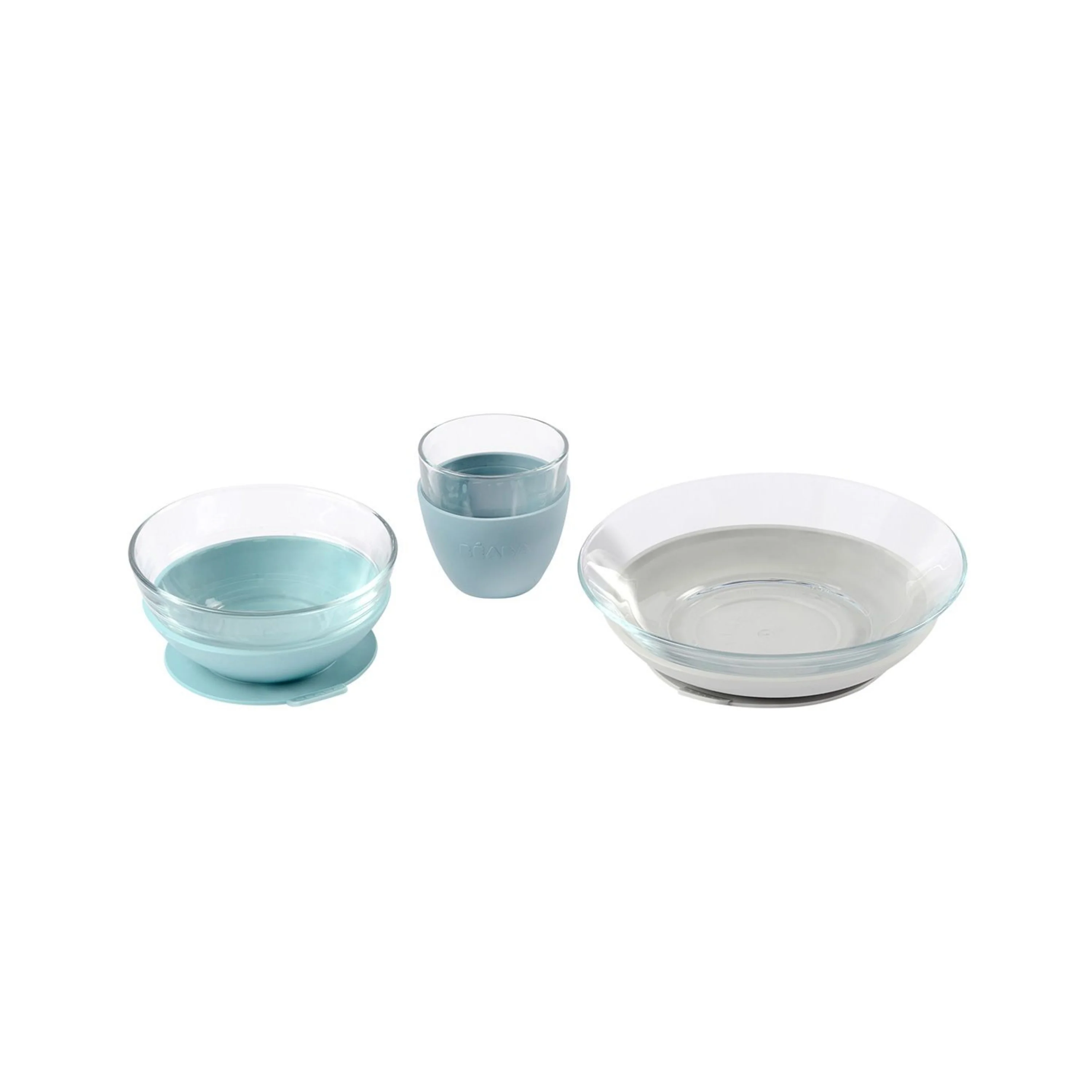 High-Grade BEABA 3-Piece Glass Suction Baby and Toddler Feeding Set Official