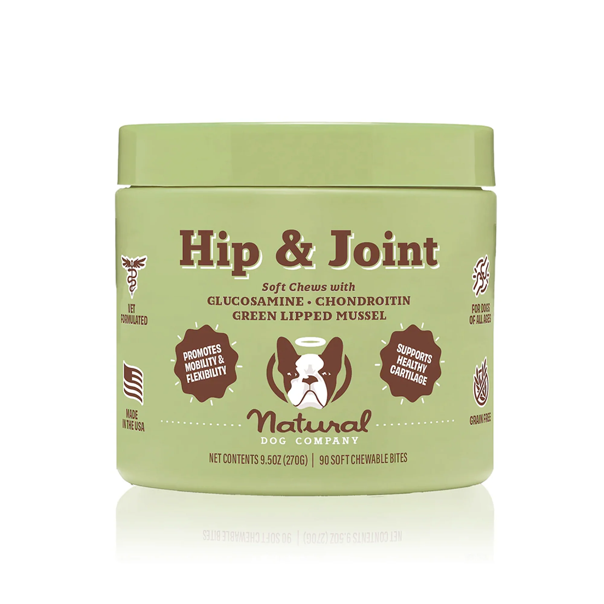 Premium Natural Dog Company Hip Joint Supplement for Dog Soft Chews with Glucosamine Chondroitin Eco-Friendly
