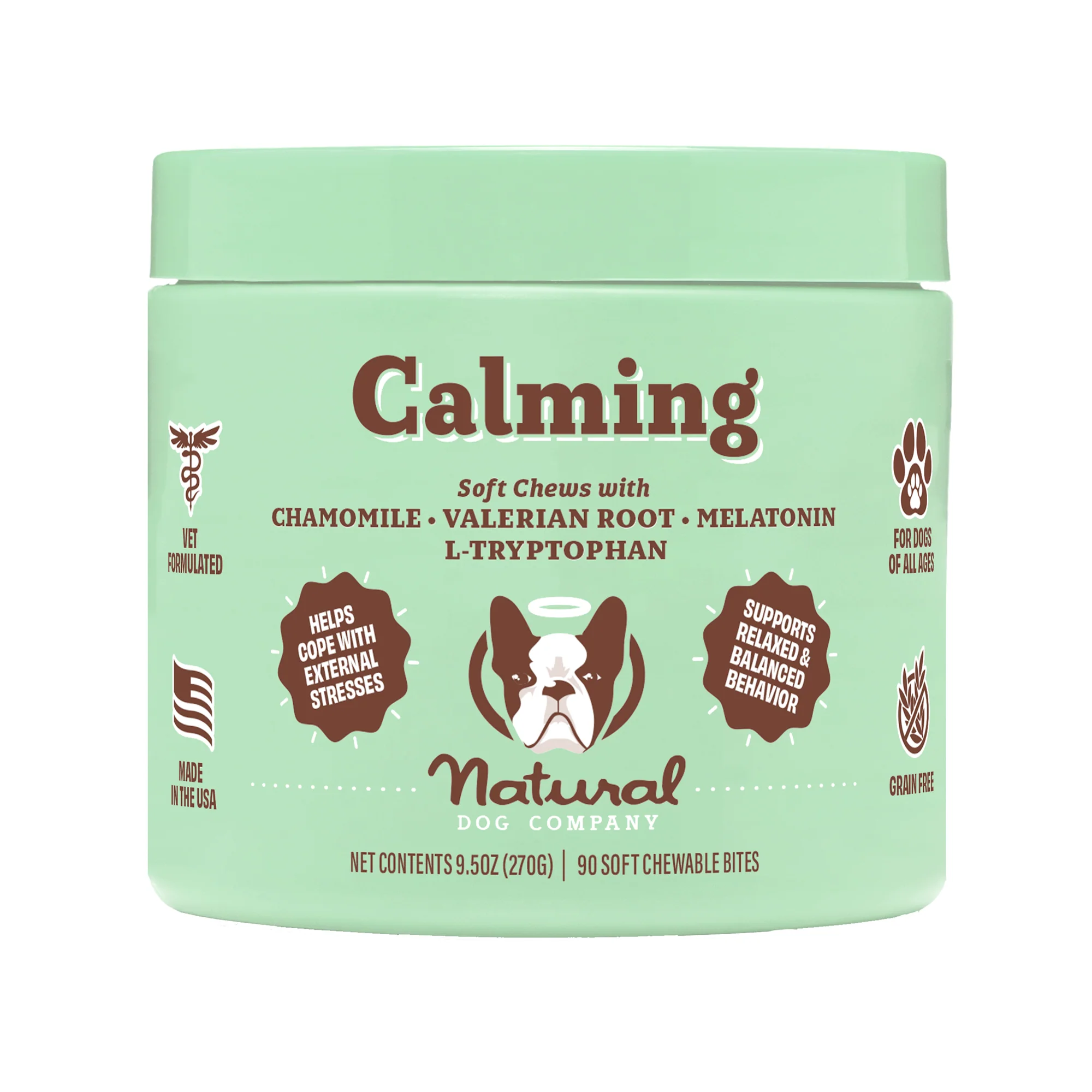 Trendy Natural Dog Company Calming Dog Supplement Soft Chews Genuine