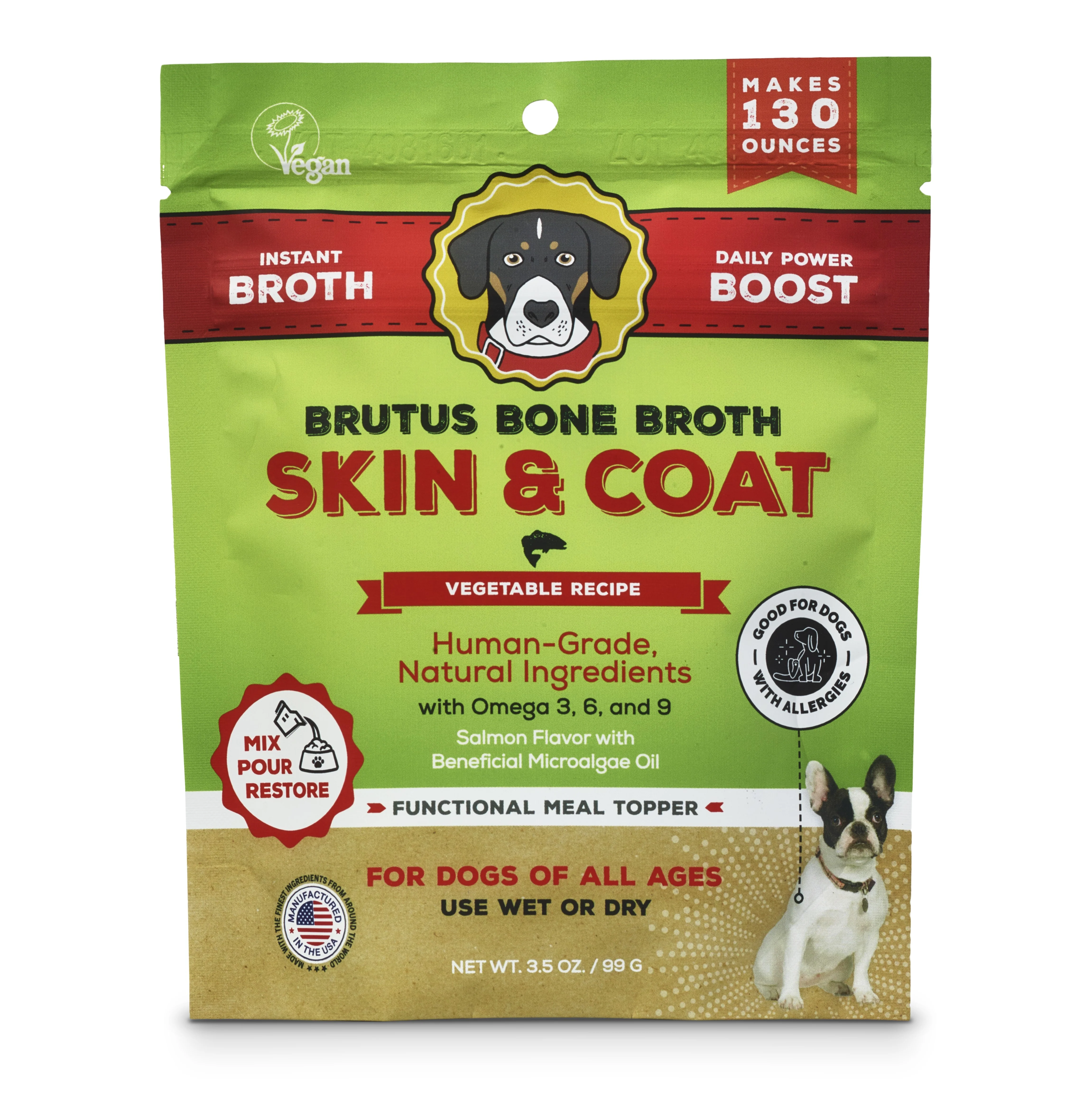 Reusable Brutus Broth Brutus on the Go Vegatable Skin Coat Instant Bone Broth Mega Pack Unique