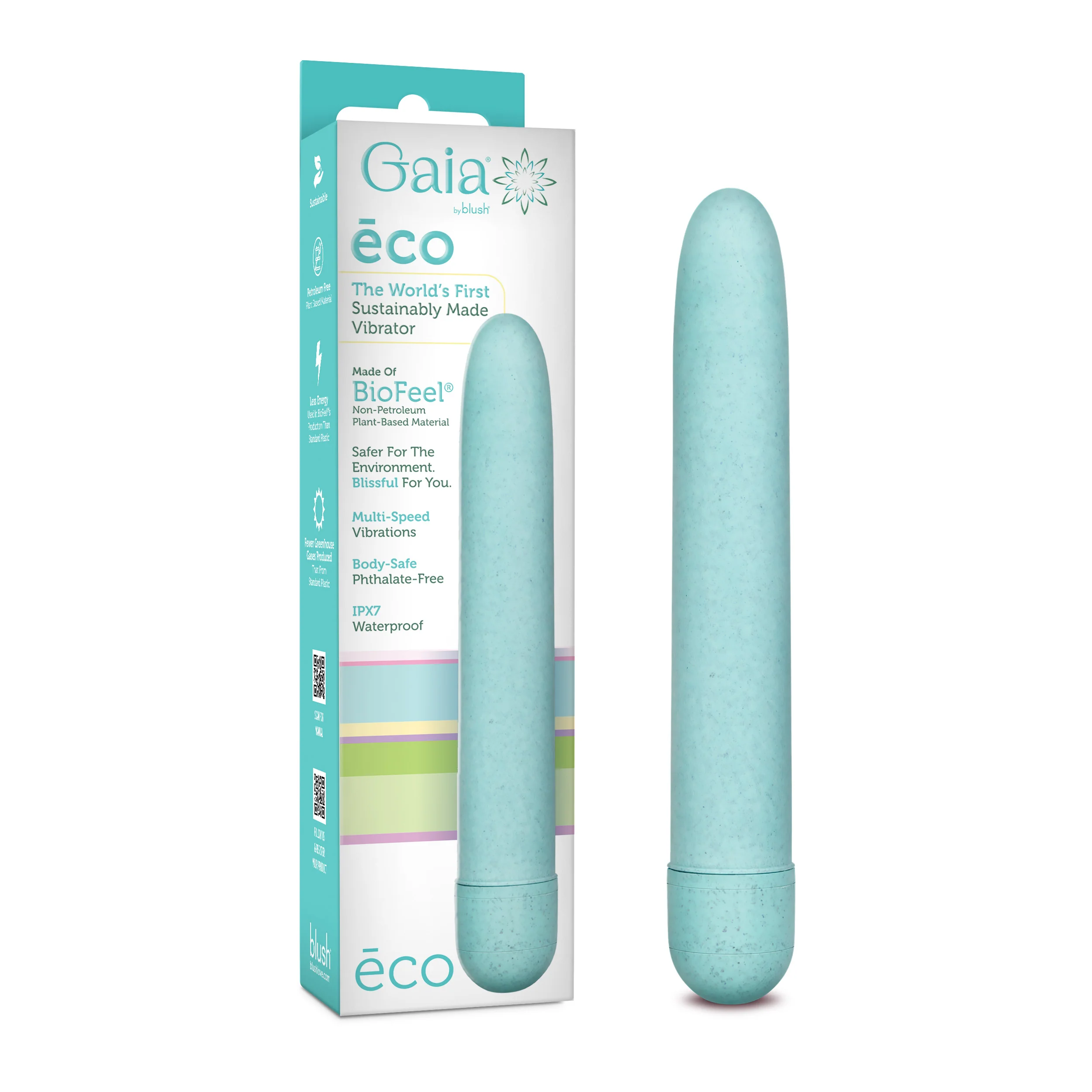 Carefully Designed Blush Gaia Eco Slim Vibrator High-Performance