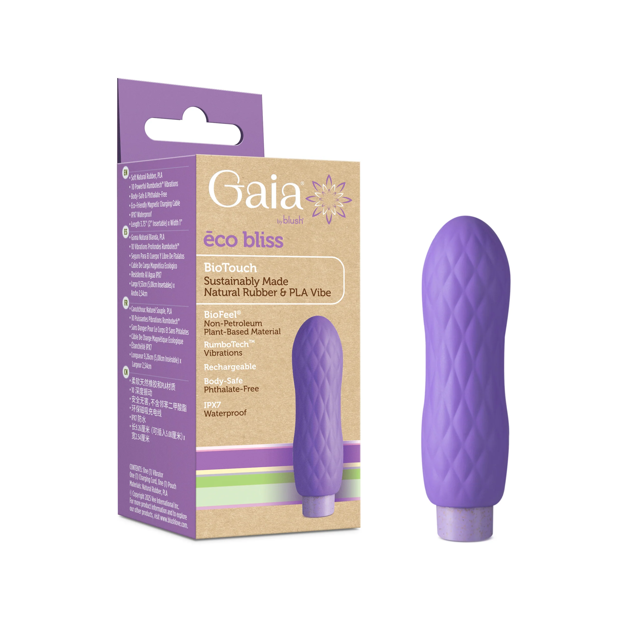 Comfortable Blush Gaia Sexual Health Vibrator – Eco Bliss Rechargeable Quality