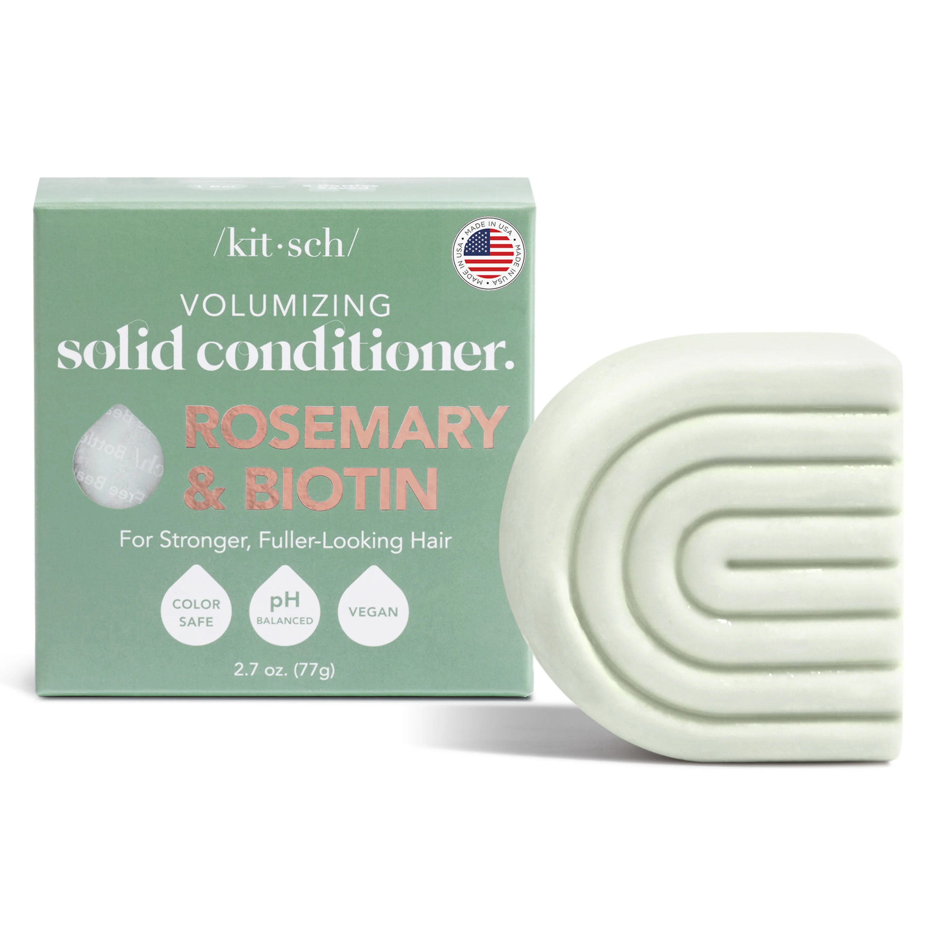 Healthy Kitsch Rosemary Biotin Solid Conditioner Bar Recyclable