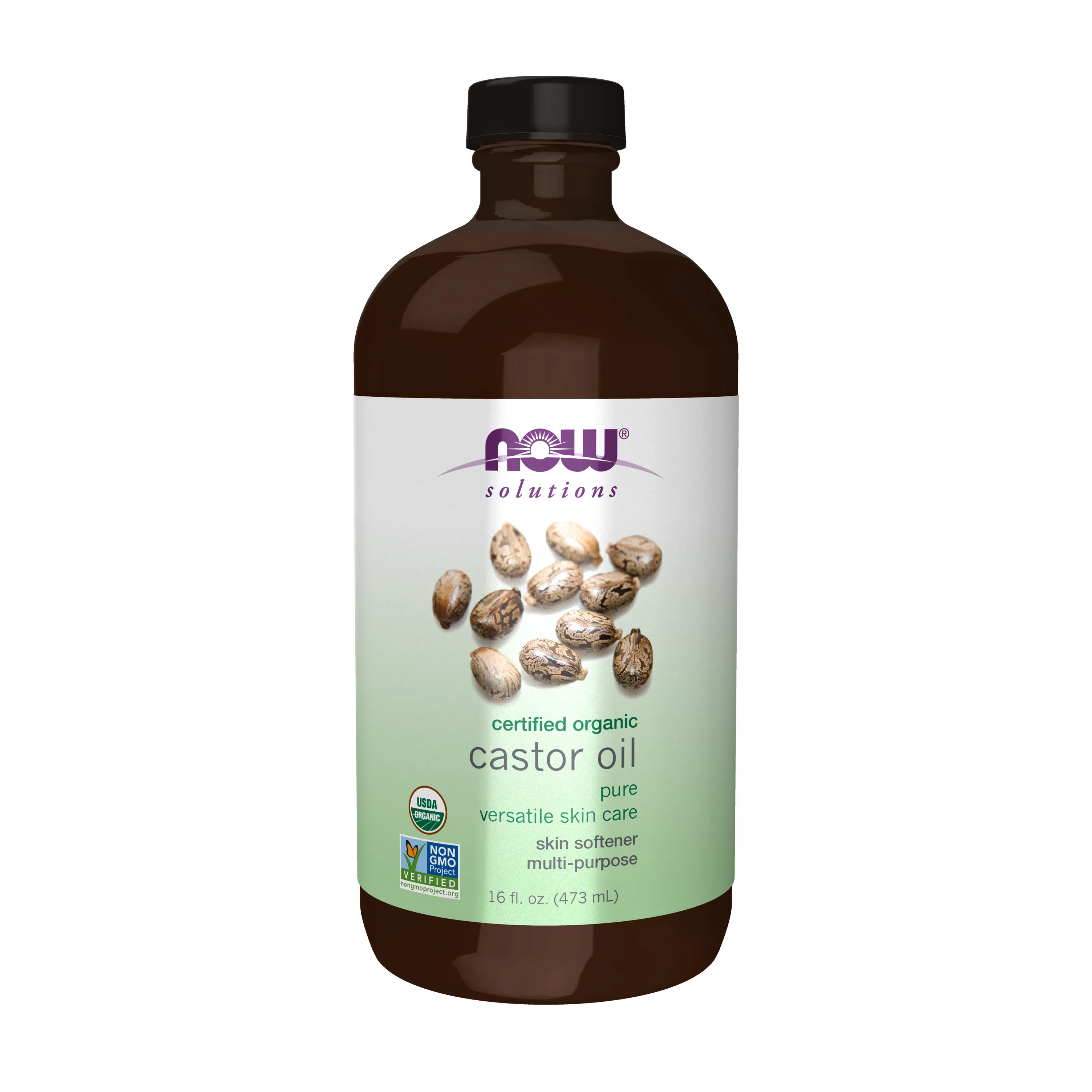 Efficient NOW Foods Castor Oil Organic in Amber Glass Recyclable