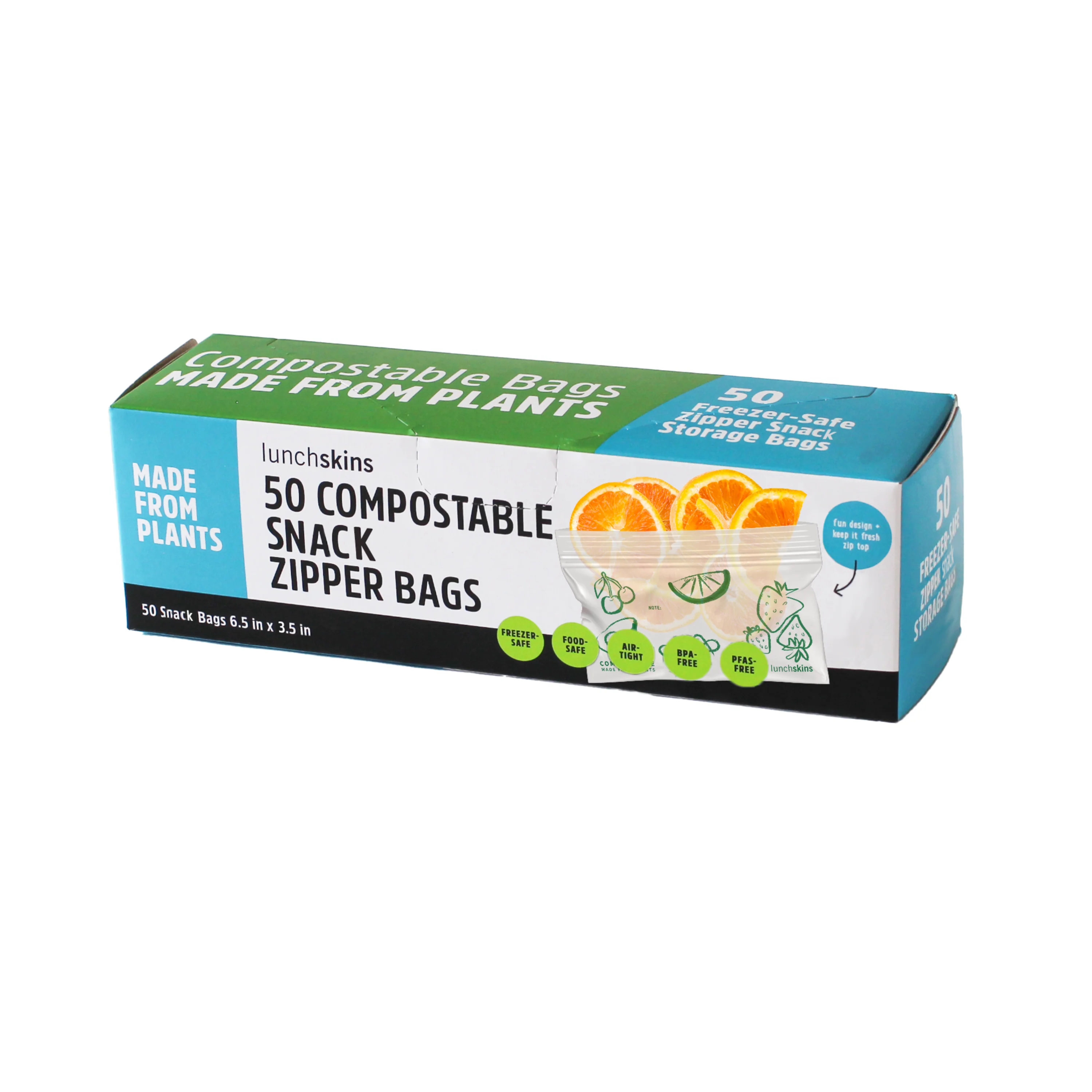 Easy-to-Use Lunchskins Ziptop Compostable Snack Bag High-End
