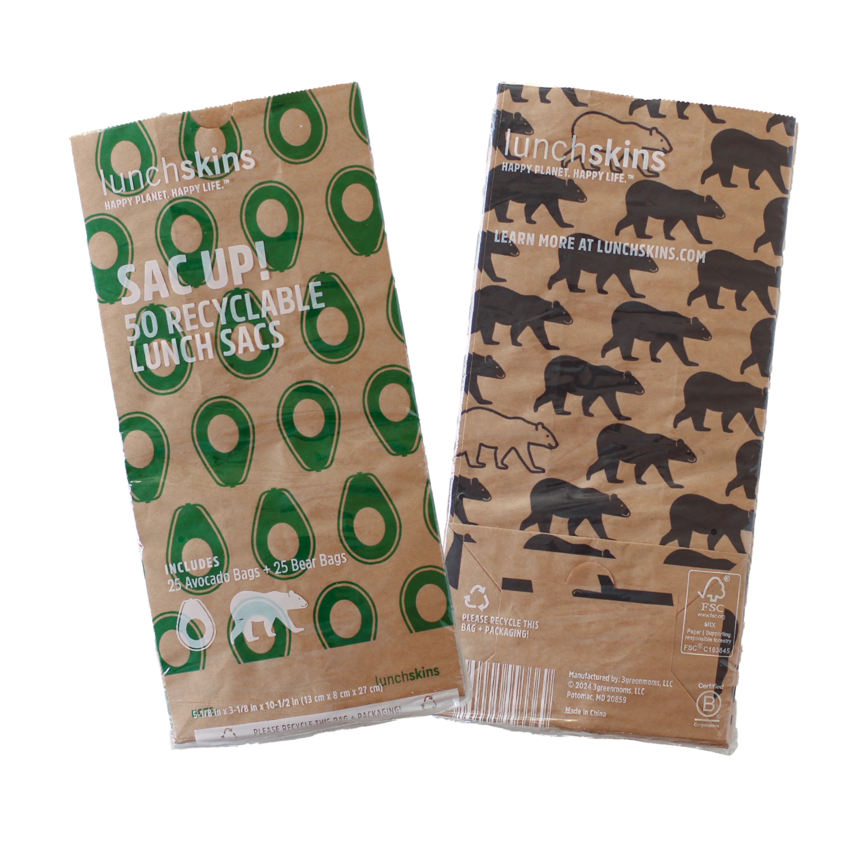 Secure Lunchskins Recyclable Lunch Sac Variety Pack Clean