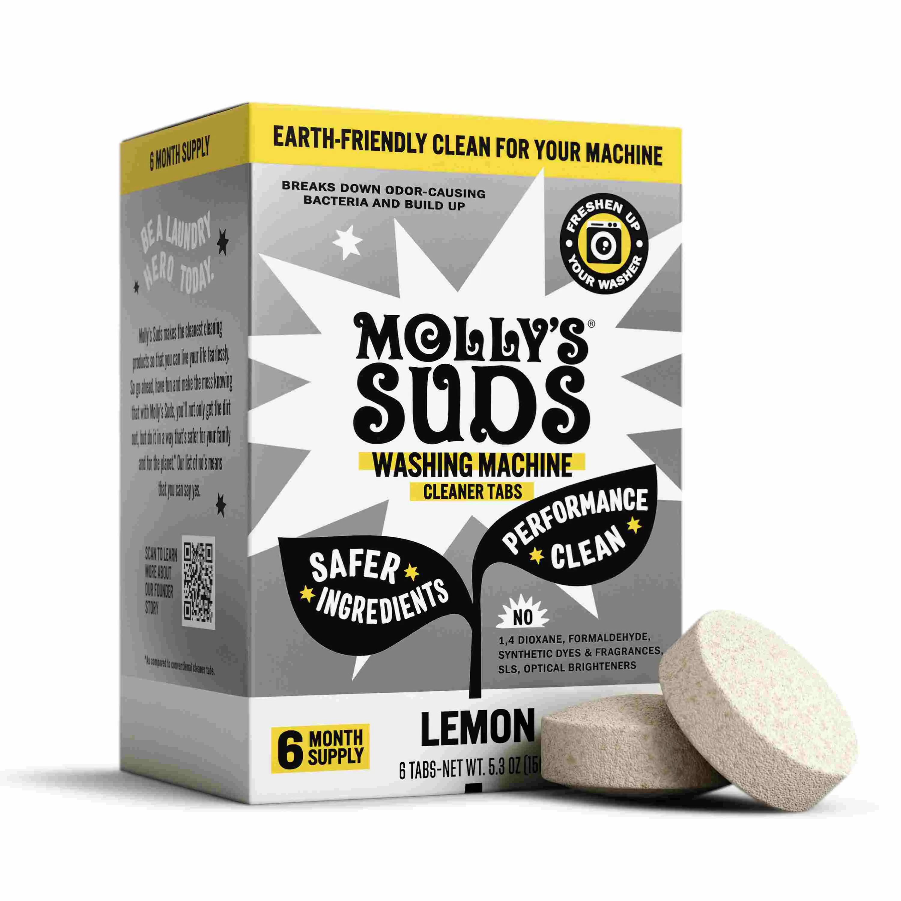 Smart Molly’s Suds Washing Machine Cleaner Tablets Certified