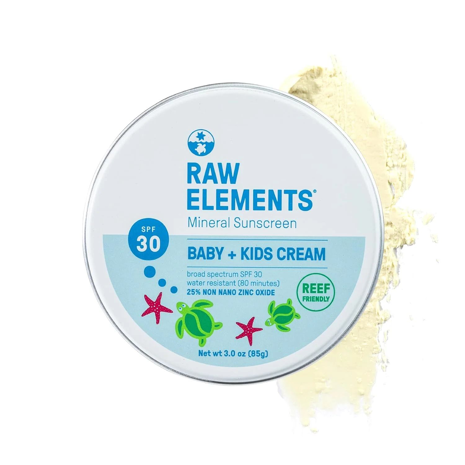 Modern Raw Elements Baby Kids Lotion Tin SPF 30 Refined