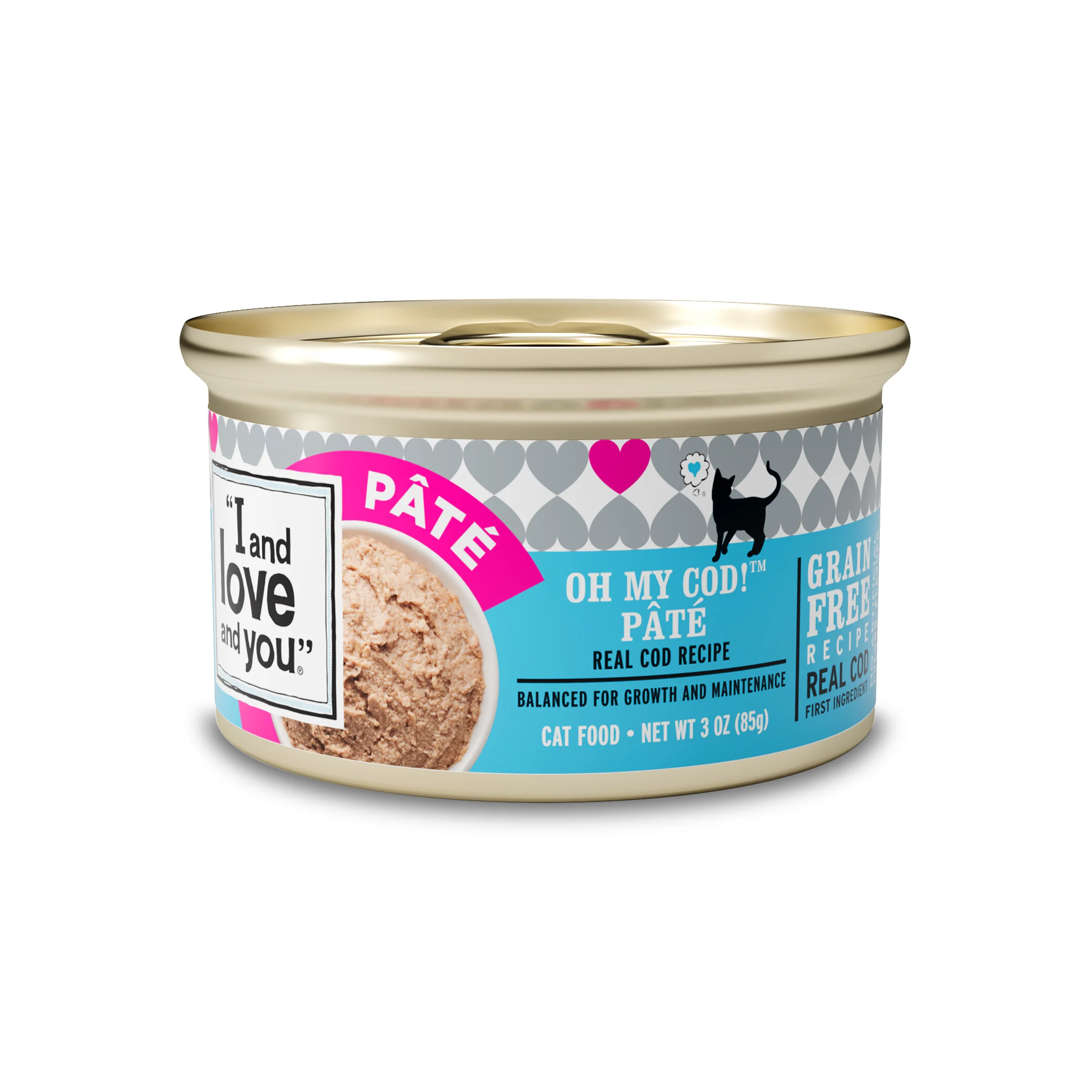 Modern I and Love and You Oh My Cod Pate Grain- Canned Cat Food 3 oz Refined