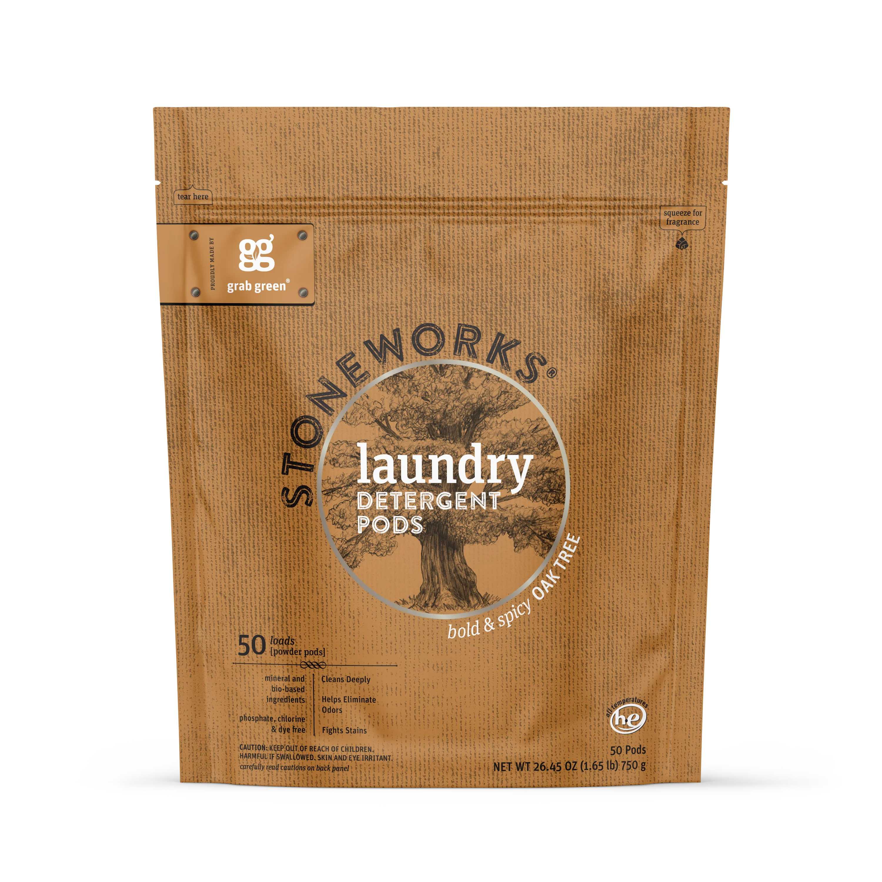 Sustainable grab green Stoneworks Laundry Detergent Pods – Oak Tree Superior