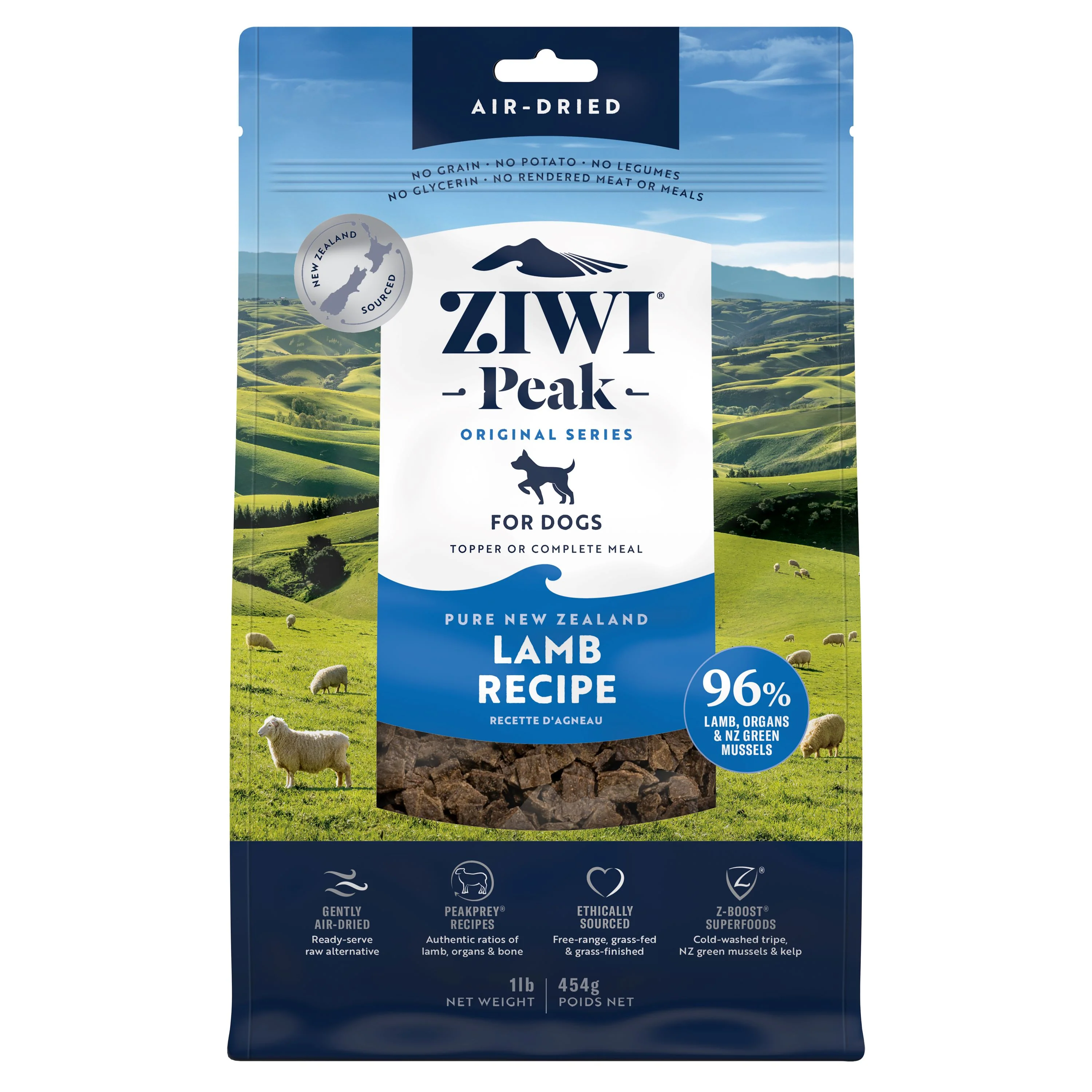 Elegant ZIWI Air-Dried Dog Food – Lamb – All Natural High Protein Grain Limited Ingredient Reusable