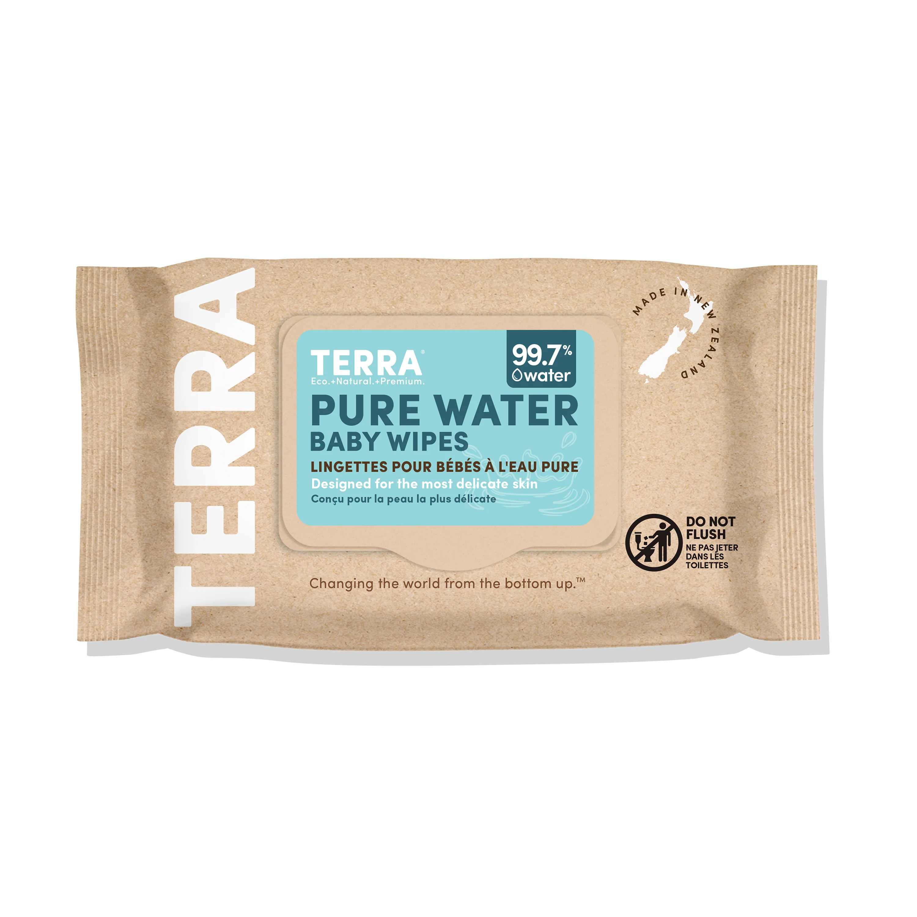 Carefully Designed Terra Soothing Baby Wipes for Sensitive Skin – Pure New Zealand Water Wipes Professional
