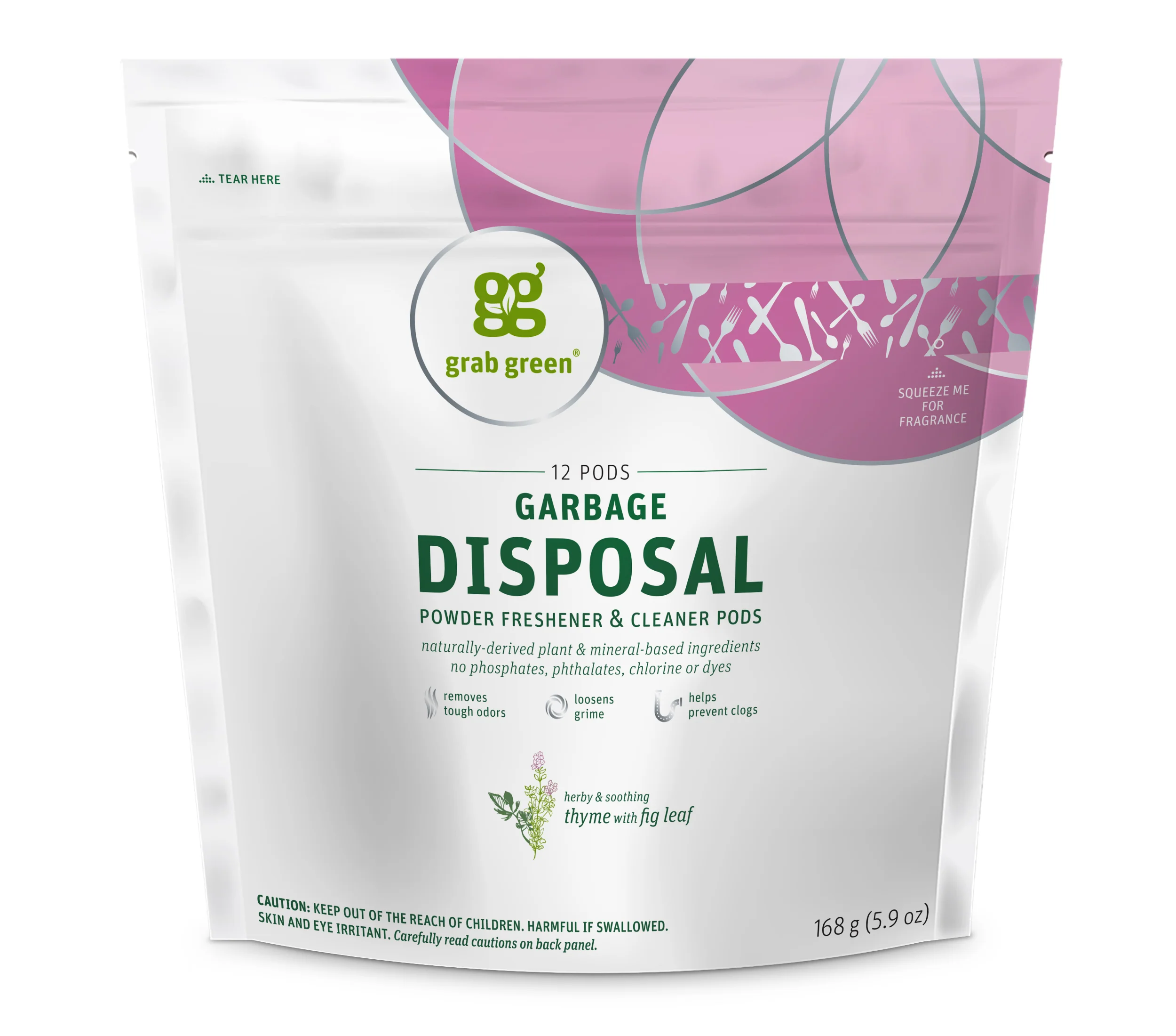 Responsible grab green Garbage Disposal Freshener Cleaner Pods – Thyme with Fig Leaf Carefully Designed