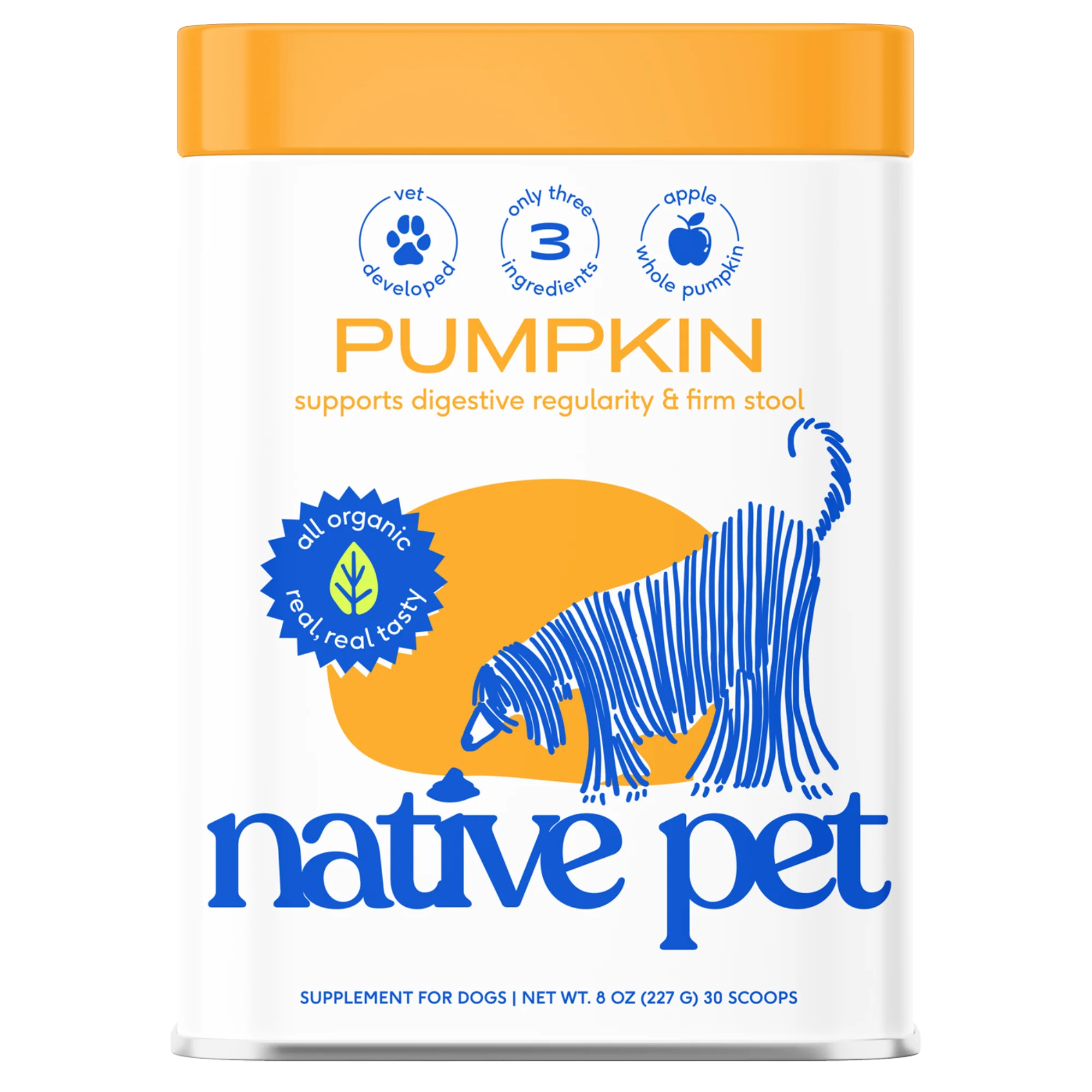 Carefully Designed Native Pet Organic Pumpkin Powder Topper for Dogs Stylish