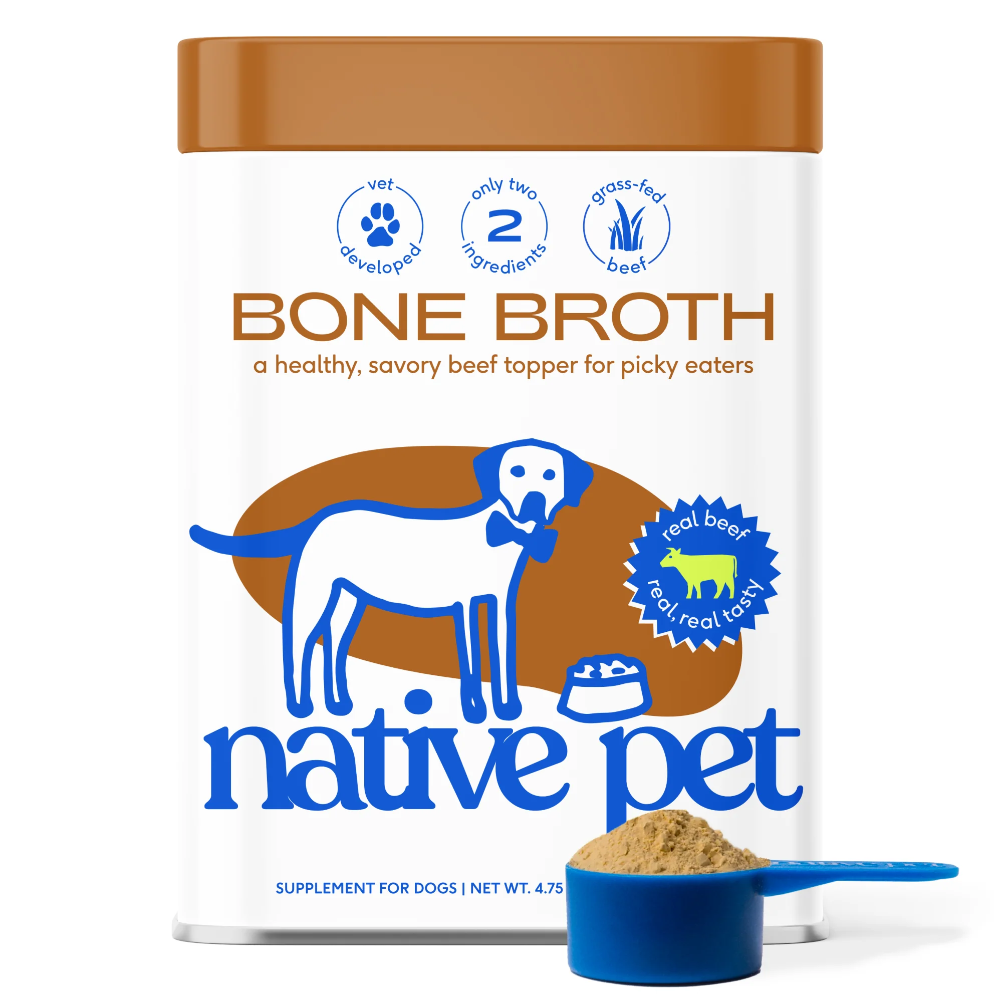 Natural Native Pet Beef Bone Broth Topper for Dogs User-Friendly