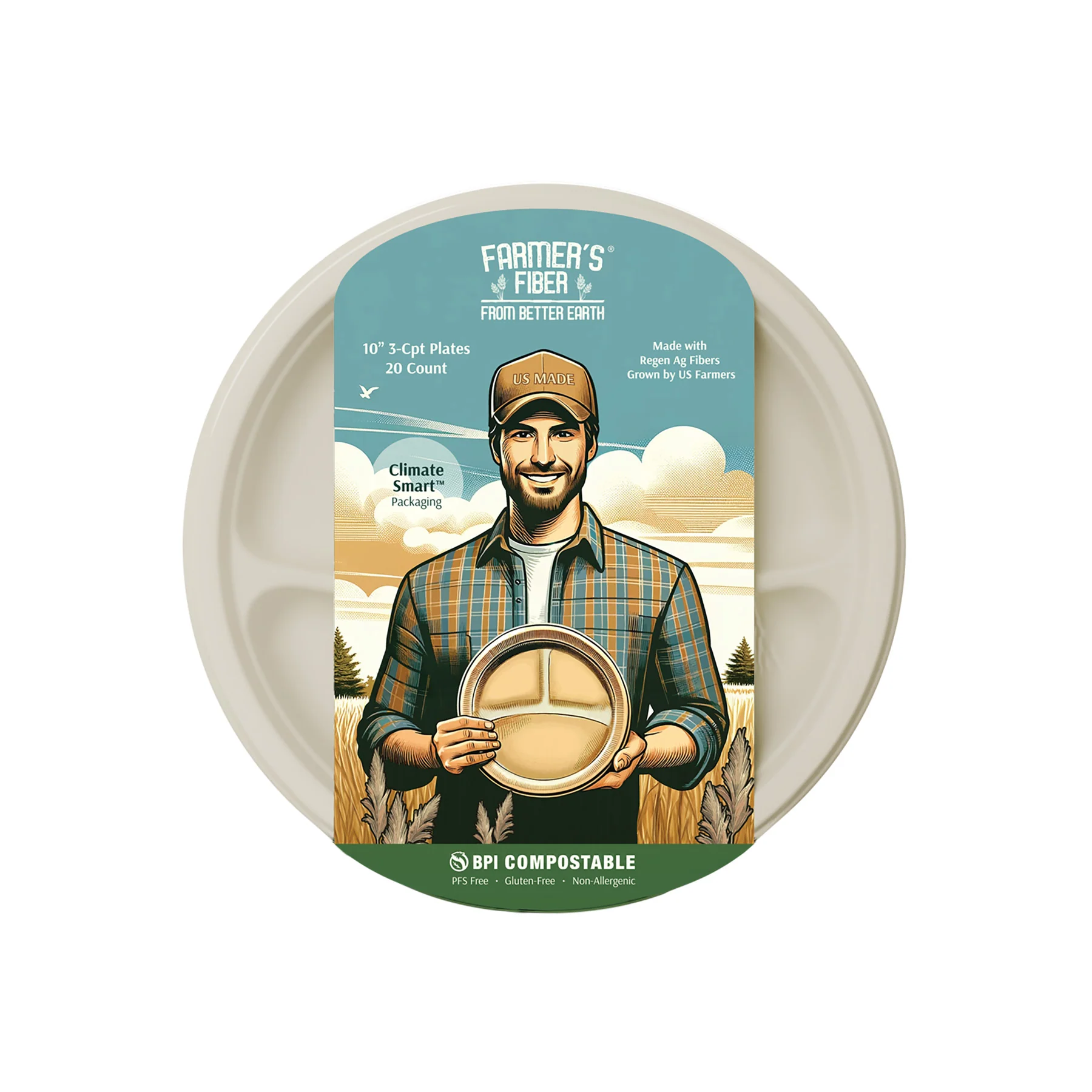 Premium Material Better Earth 10 3 Comp Farmer’s Fiber Collection Round Plate First-Class